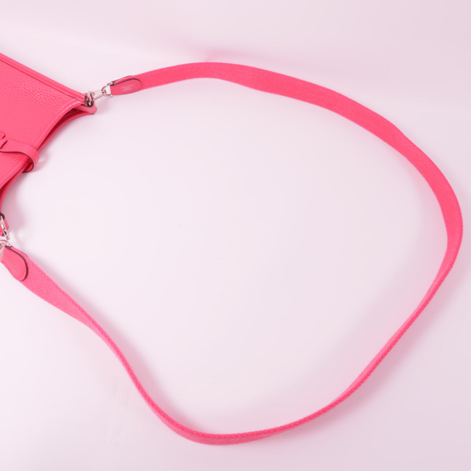HERMES Clemence皮革Evelyne 16 Amazone銀扣肩背袋Rose Extreme