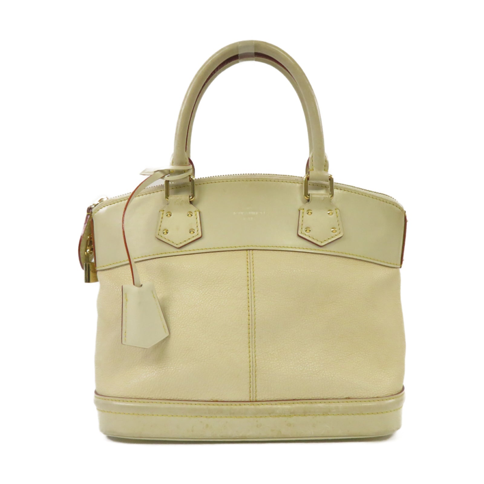 LOUIS VUITTON **【激減優惠】Suhali皮革Lockit PM金扣手挽袋米色