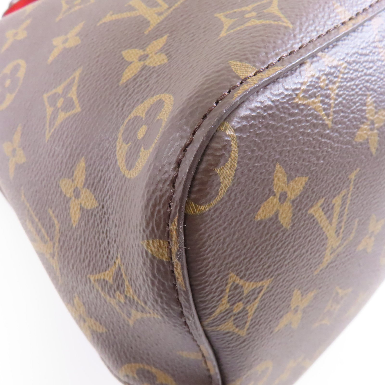 LOUIS VUITTON Monogram Neo Noe MM金扣肩背袋紅色/啡色