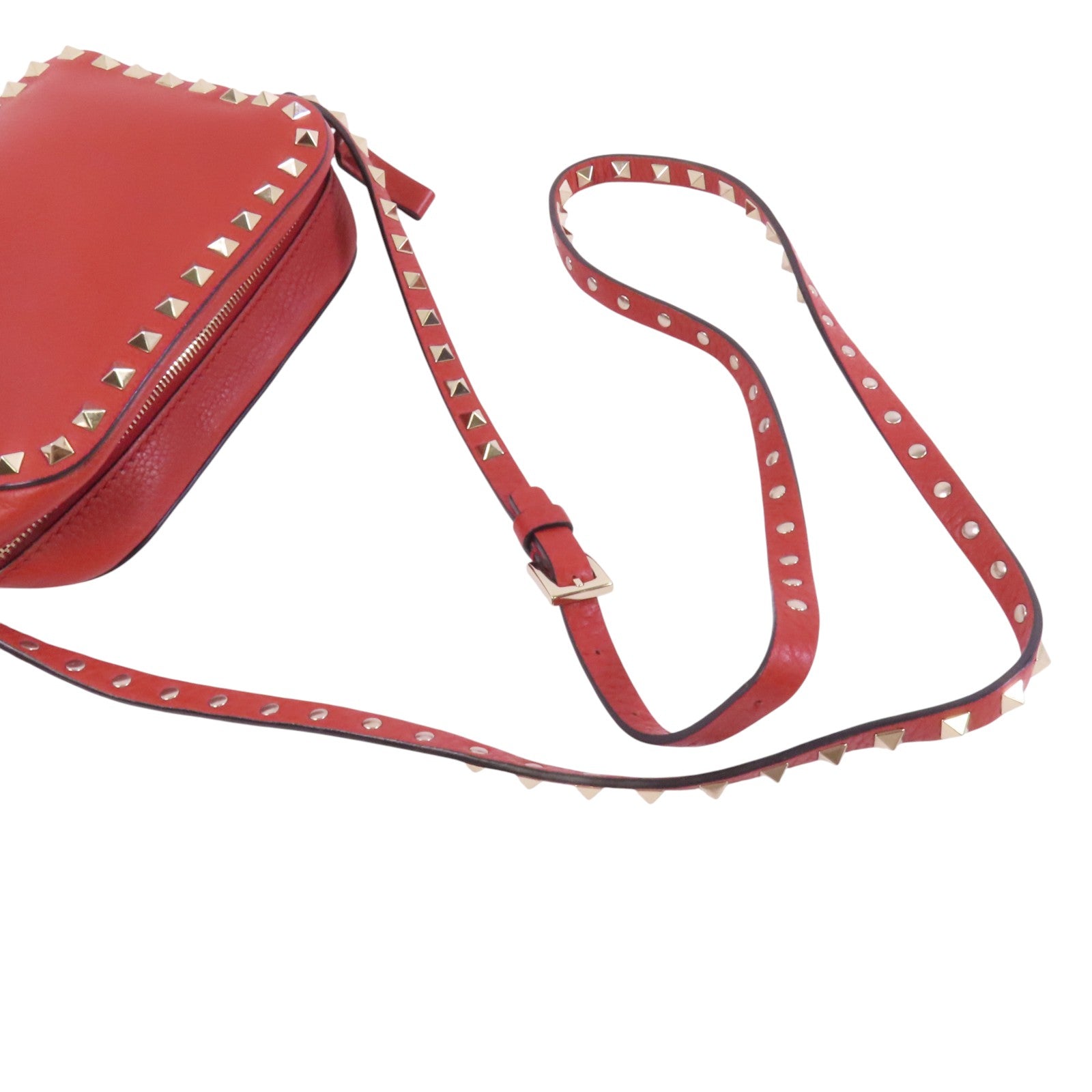 Valentino 牛皮皮革RockStuds金扣肩背袋