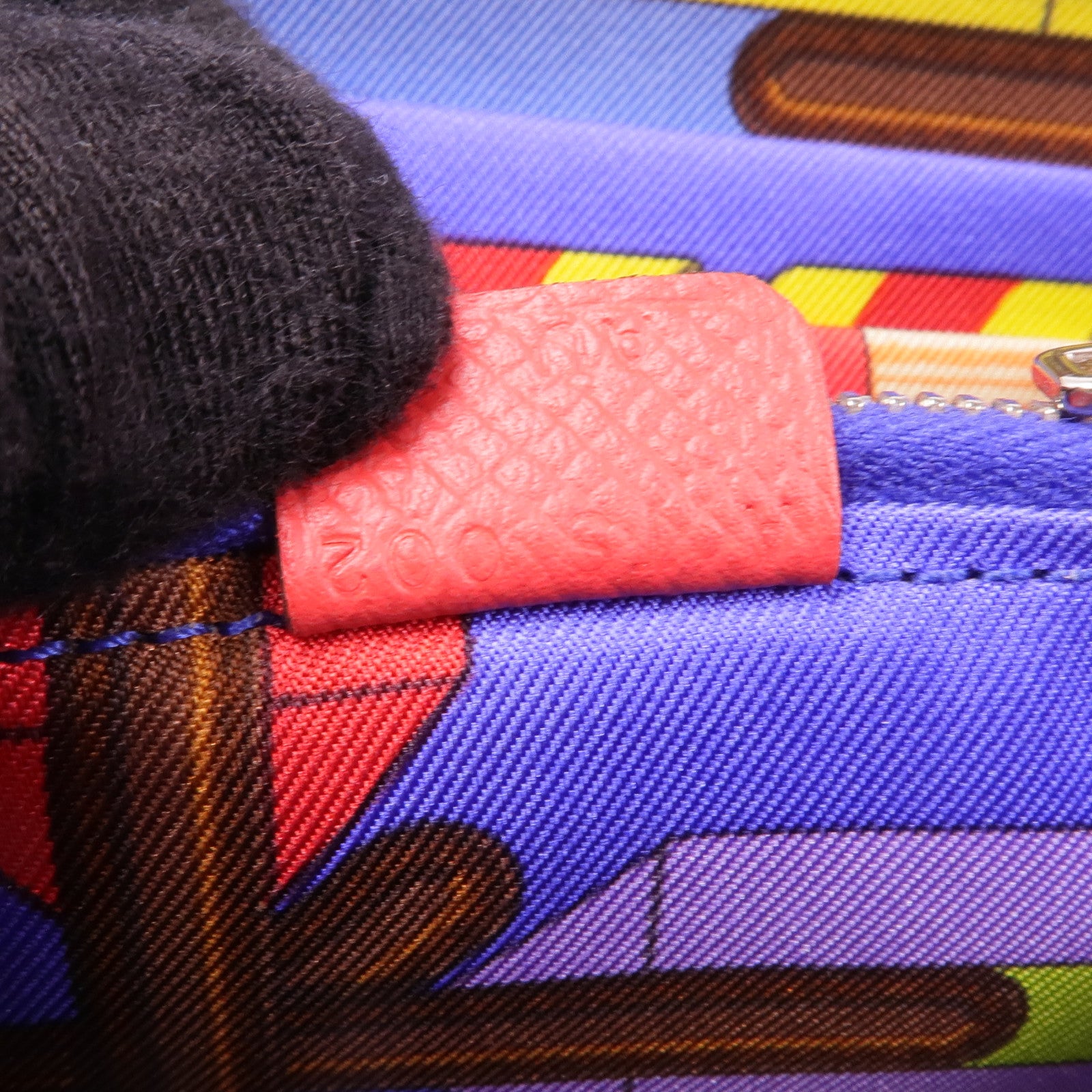 HERMES Epsom皮革Silk In Wallet銀扣錢包Bougainvillier