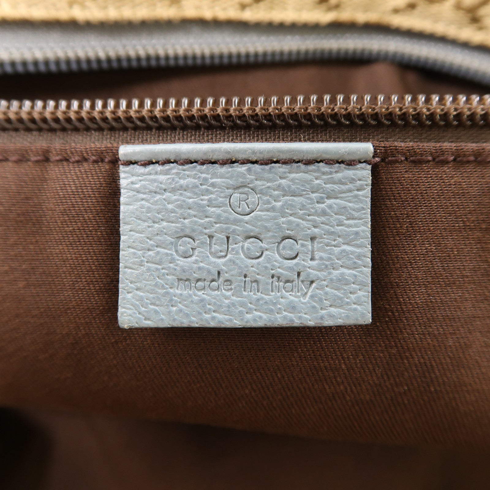 GUCCI 帆布Shoulder Bag肩背袋棕色