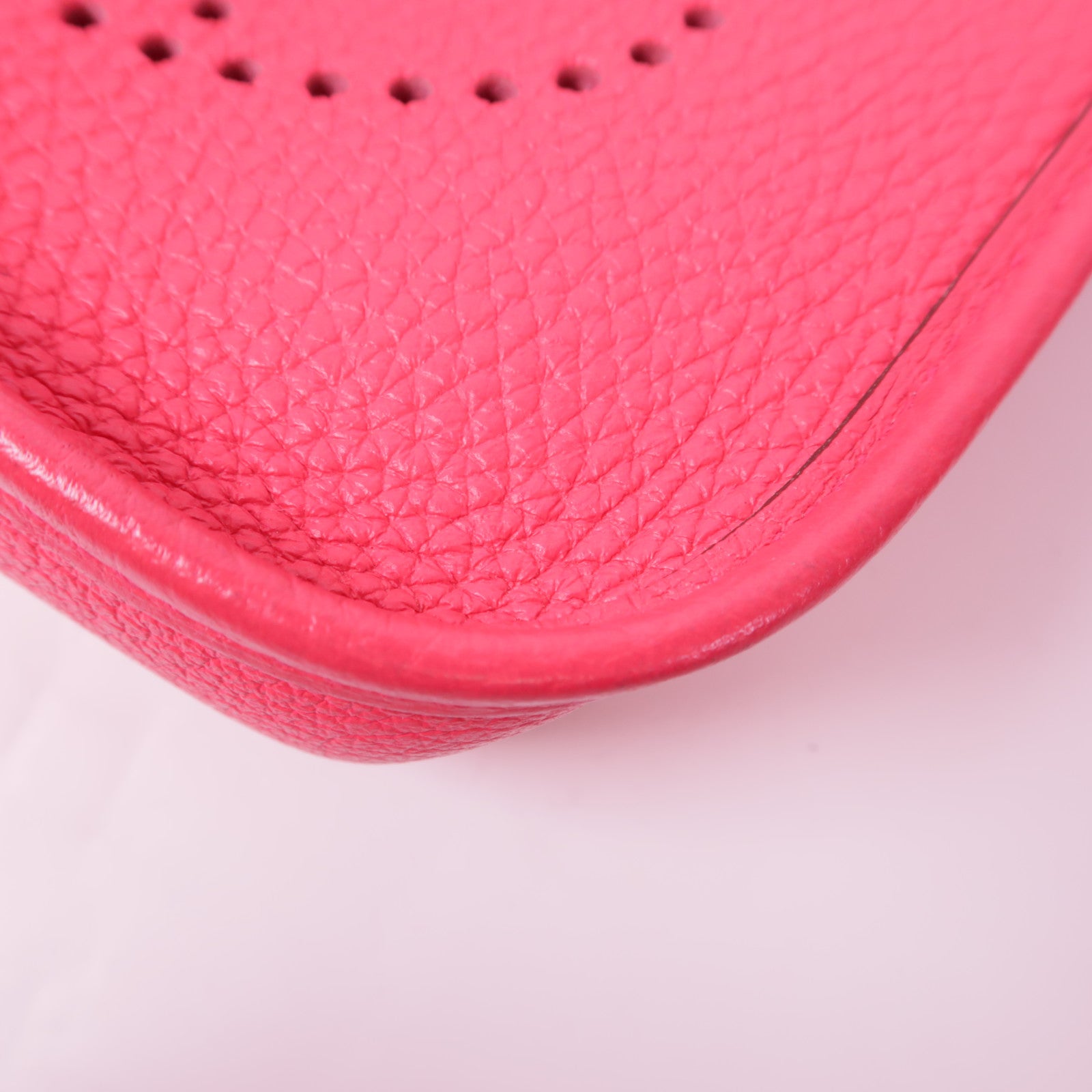 HERMES Clemence皮革Evelyne 16 Amazone銀扣肩背袋Rose Extreme