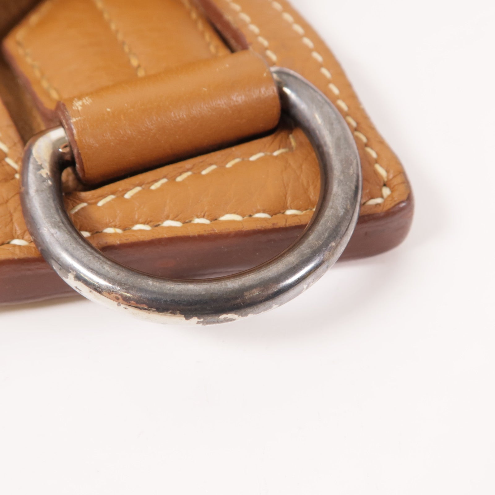 HERMES Clemence皮革Jypsiere 34銀扣肩背袋Gold