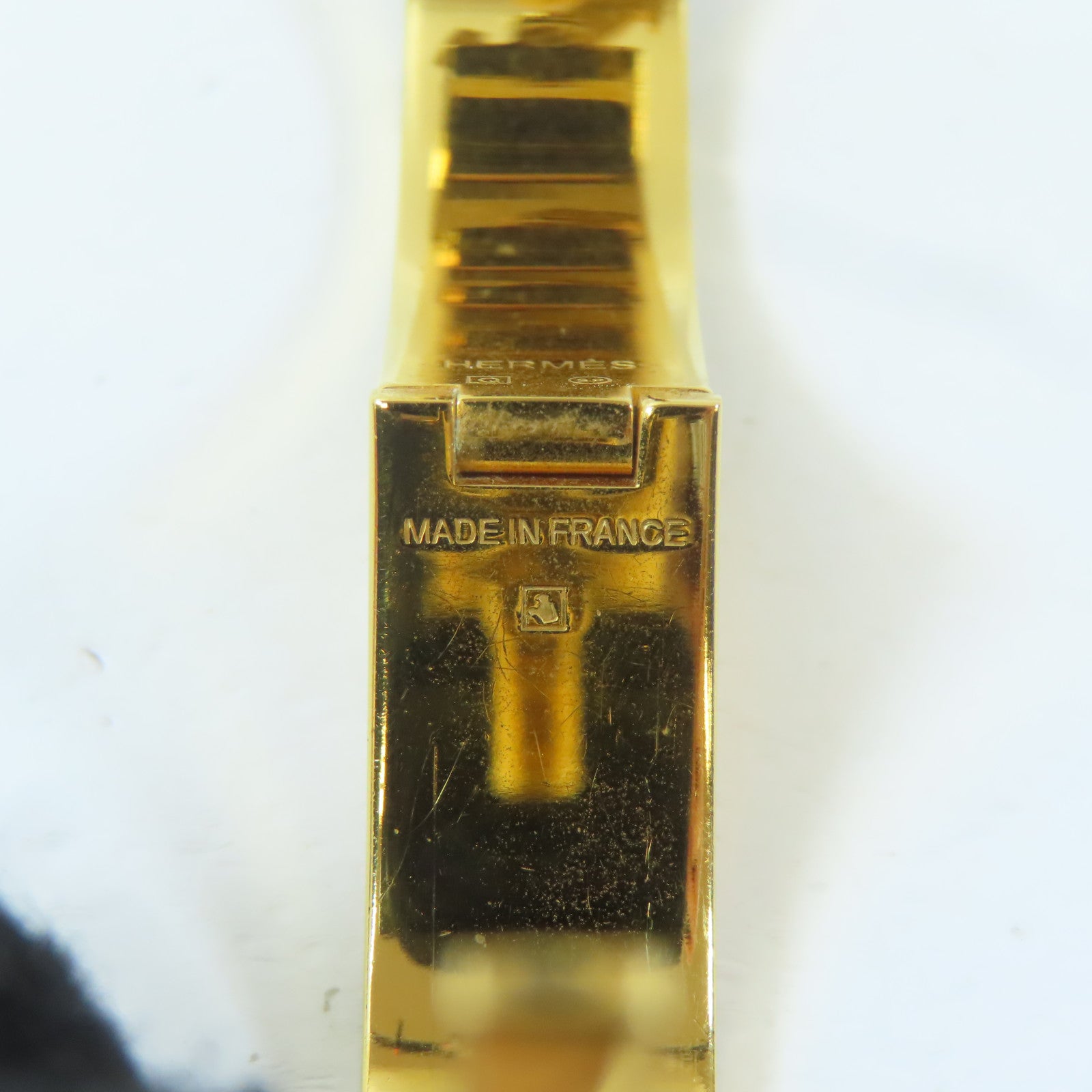 HERMES 金屬Clic H手鐲黑色
