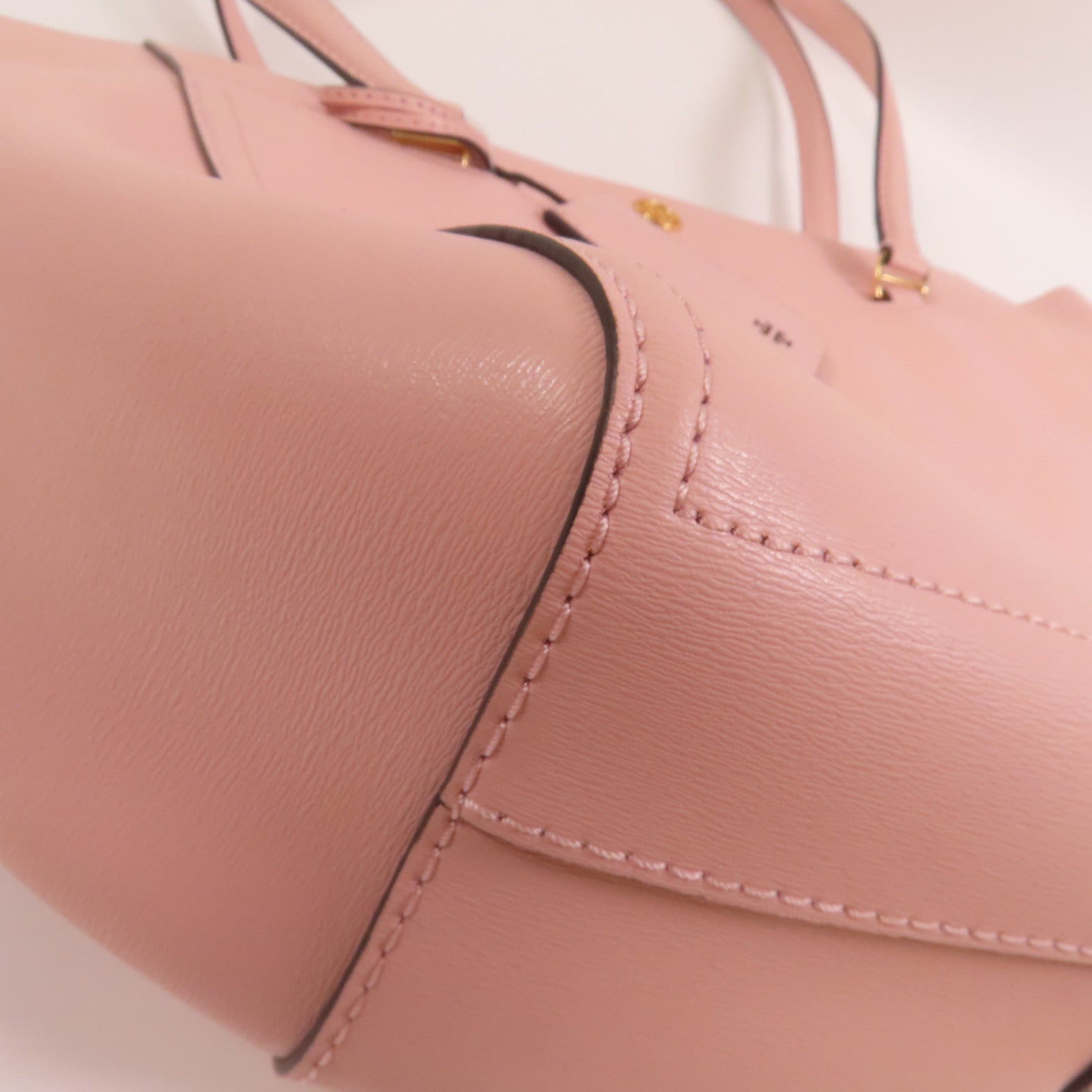 Tory Burch 牛皮皮革Tote Bag金扣肩背袋