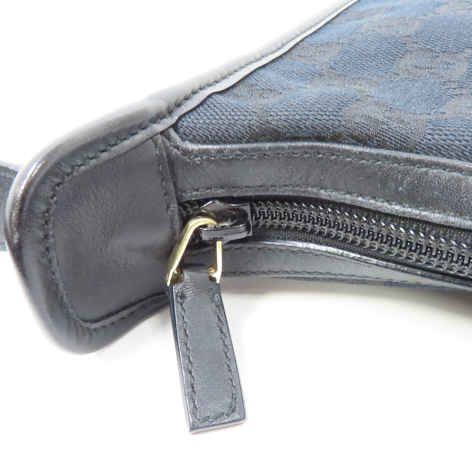 GUCCI 帆布Shoulder Bag金扣肩背袋黑色