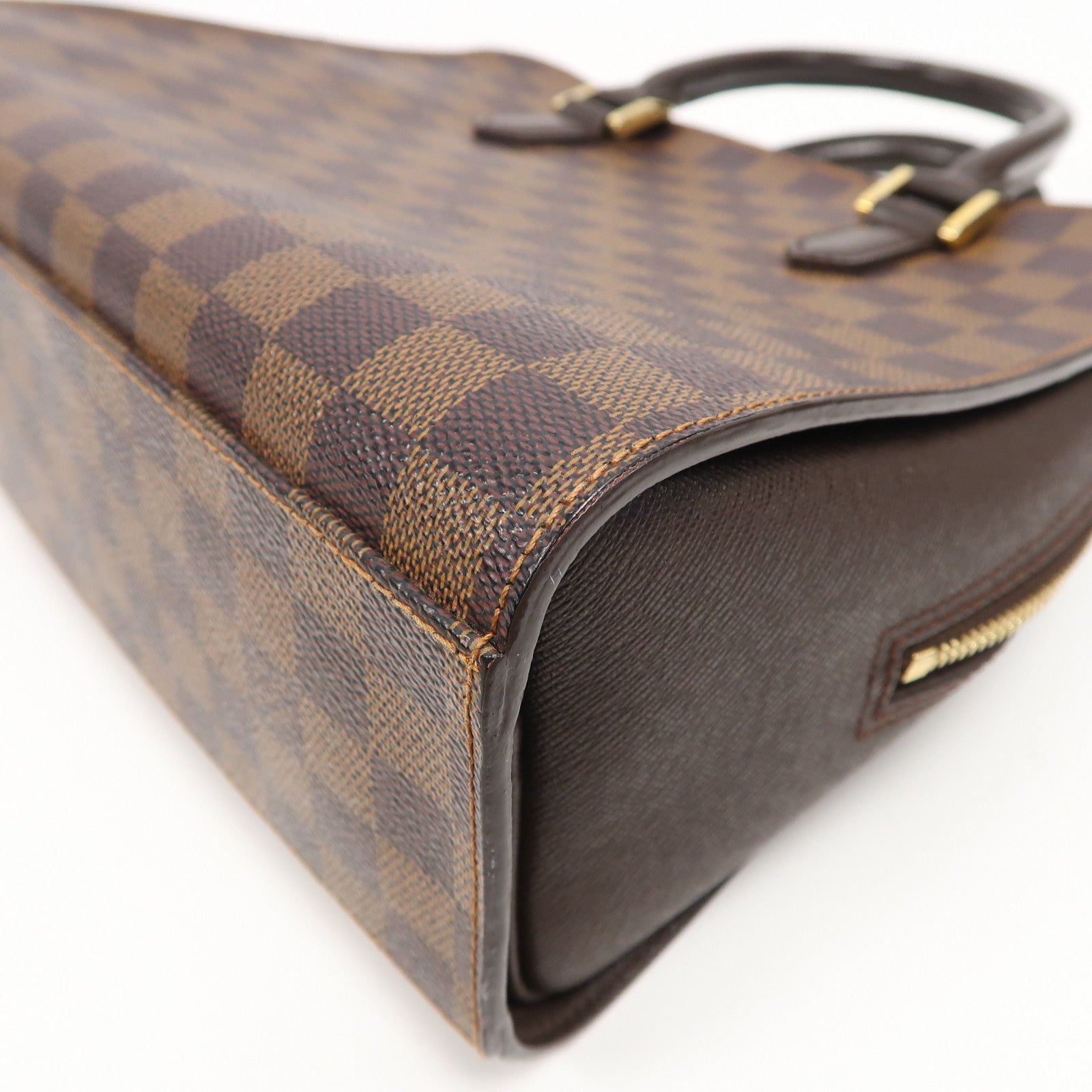 LOUIS VUITTON 【激減優惠】Damier Ebene Triana金扣手挽袋啡色