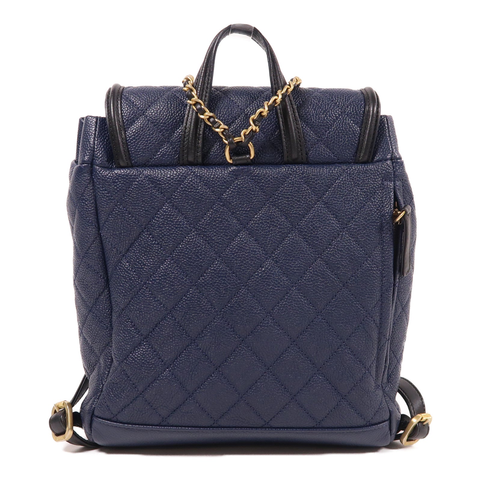 CHANEL【激減優惠】 牛皮皮革Backpack金扣背包