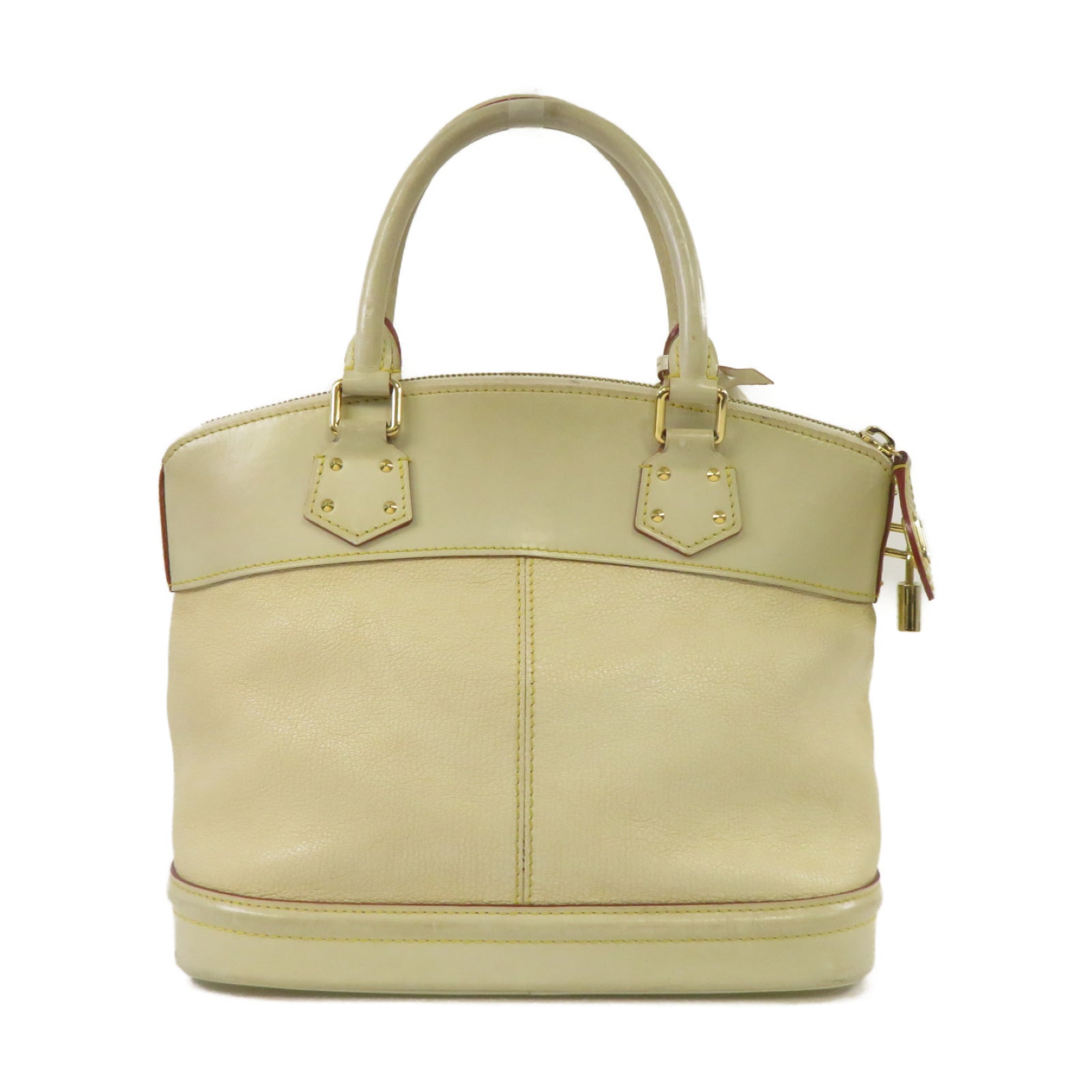 LOUIS VUITTON **【激減優惠】Suhali皮革Lockit PM金扣手挽袋米色