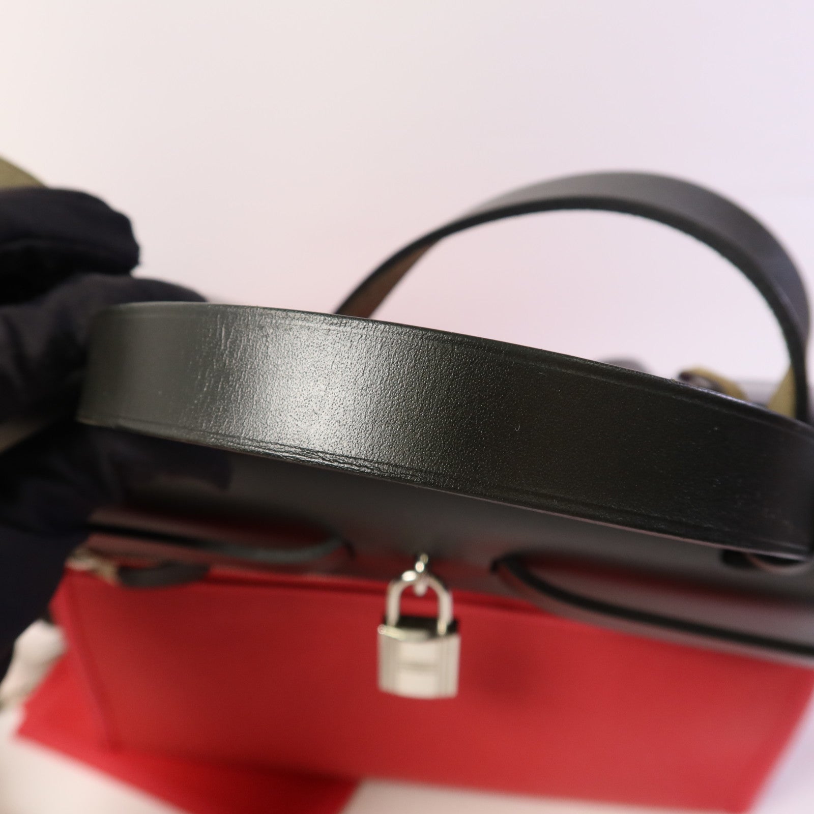 HERMES 帆布Herbag Zip 31銀扣手挽肩背兩用袋