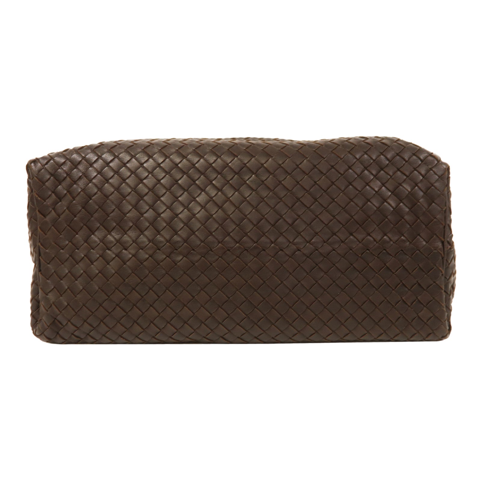 BOTTEGA VENETA 織紋皮革Shoulder Bag金扣肩背袋啡色