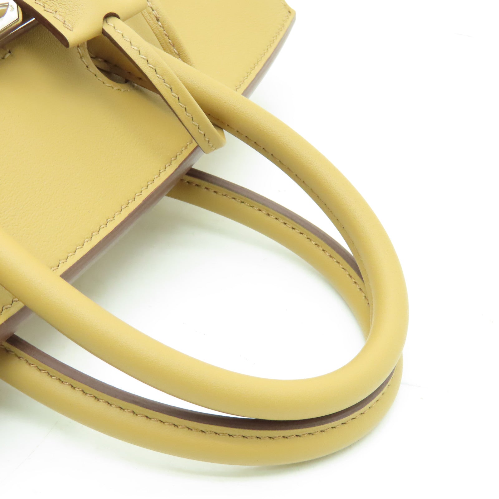 HERMES **【激減優惠】Swift皮革Birkin 25銀扣手挽袋Biscuit米色