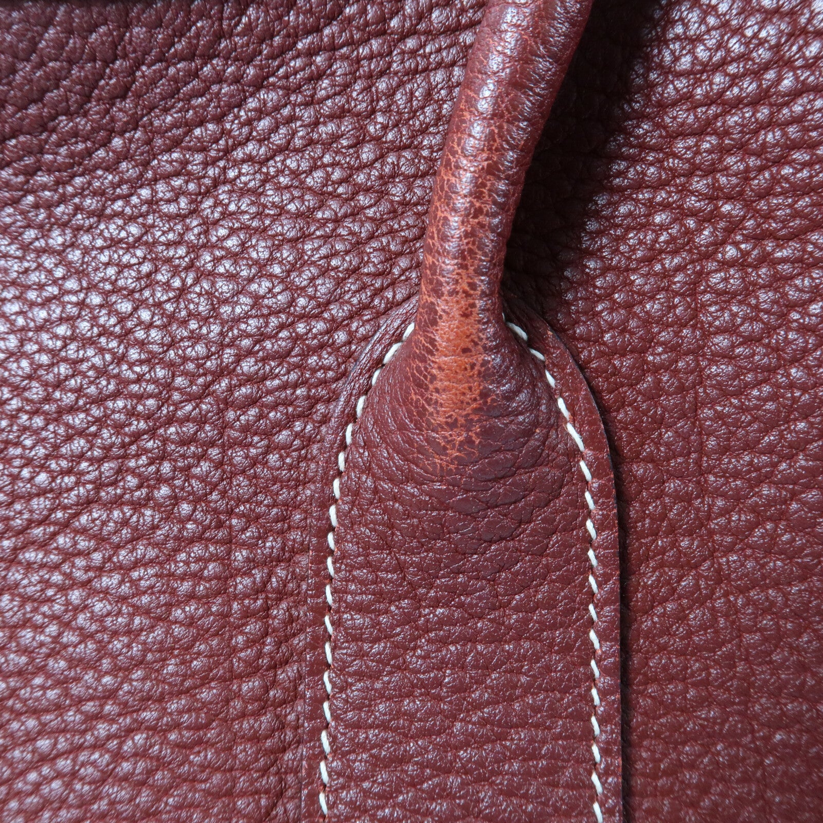 HERMES Negonda皮革Garden Party PM銀扣手挽袋Rouge H