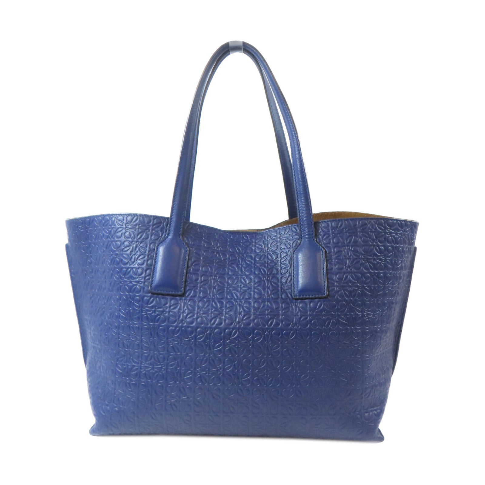 LOEWE 牛皮皮革Tote Bag手挽袋藍色