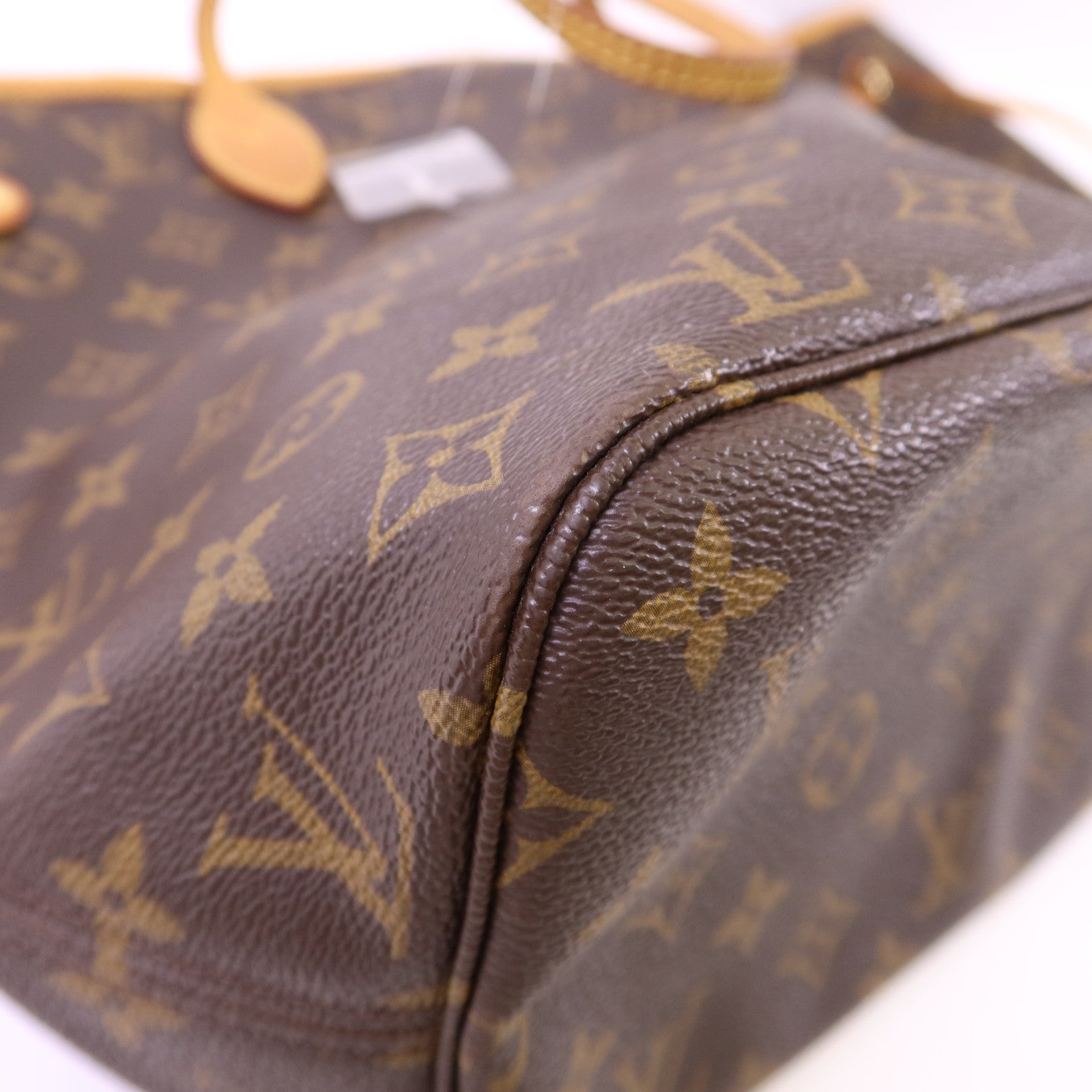 LOUIS VUITTON Monogram Neverfull MM金扣手挽袋