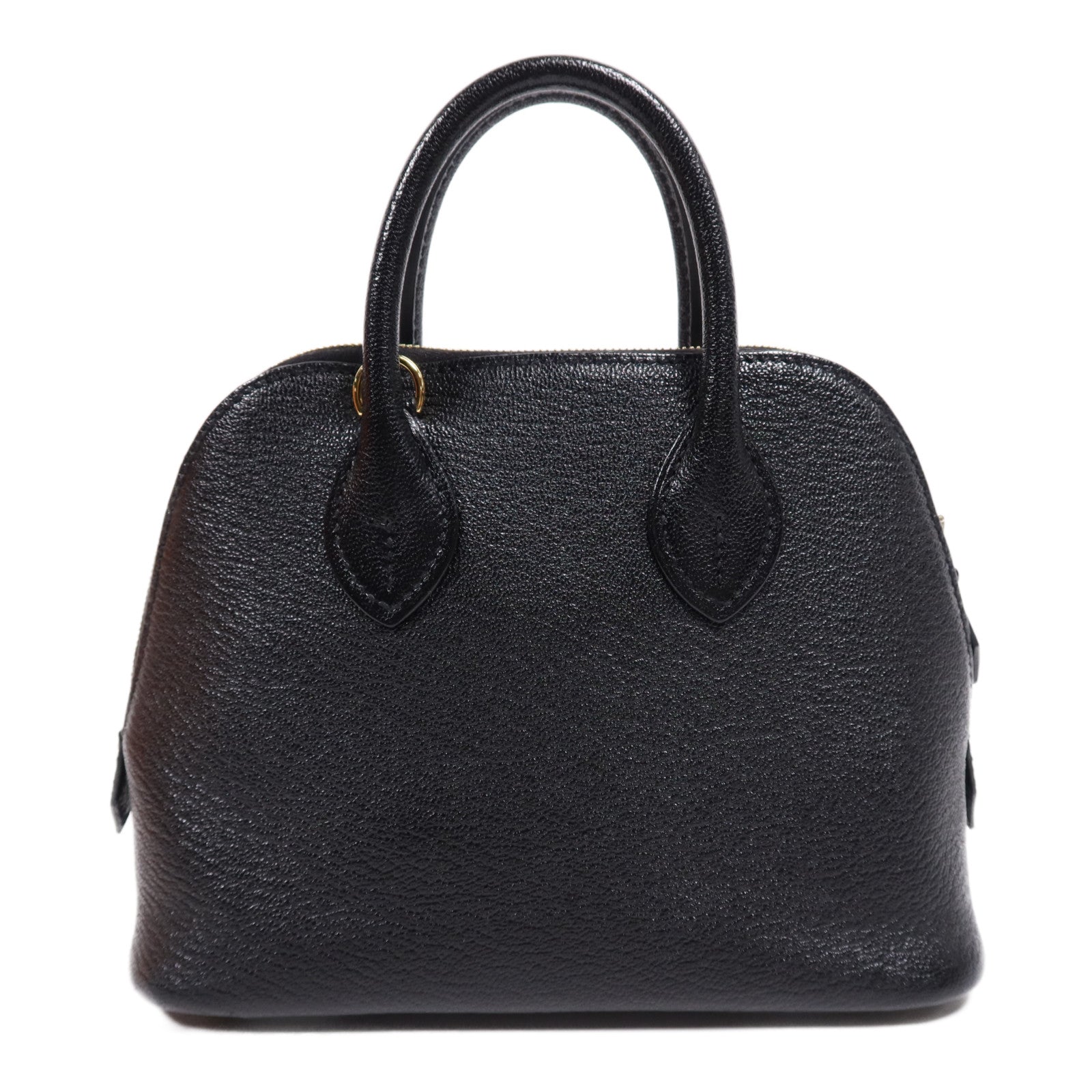 HERMES Chevre皮革Mini Bolide 1923金扣手挽肩背兩用袋Noir