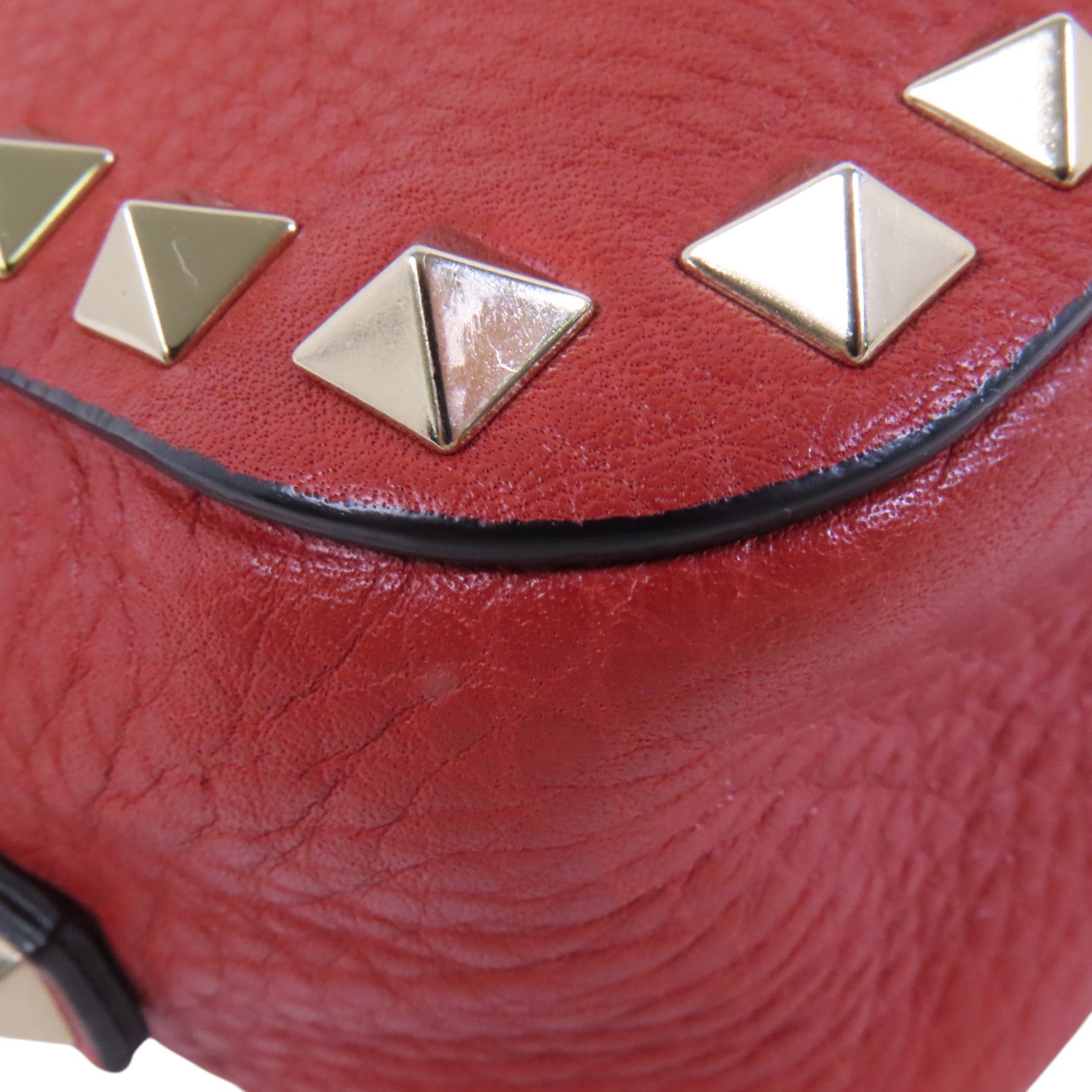 Valentino 牛皮皮革RockStuds金扣肩背袋