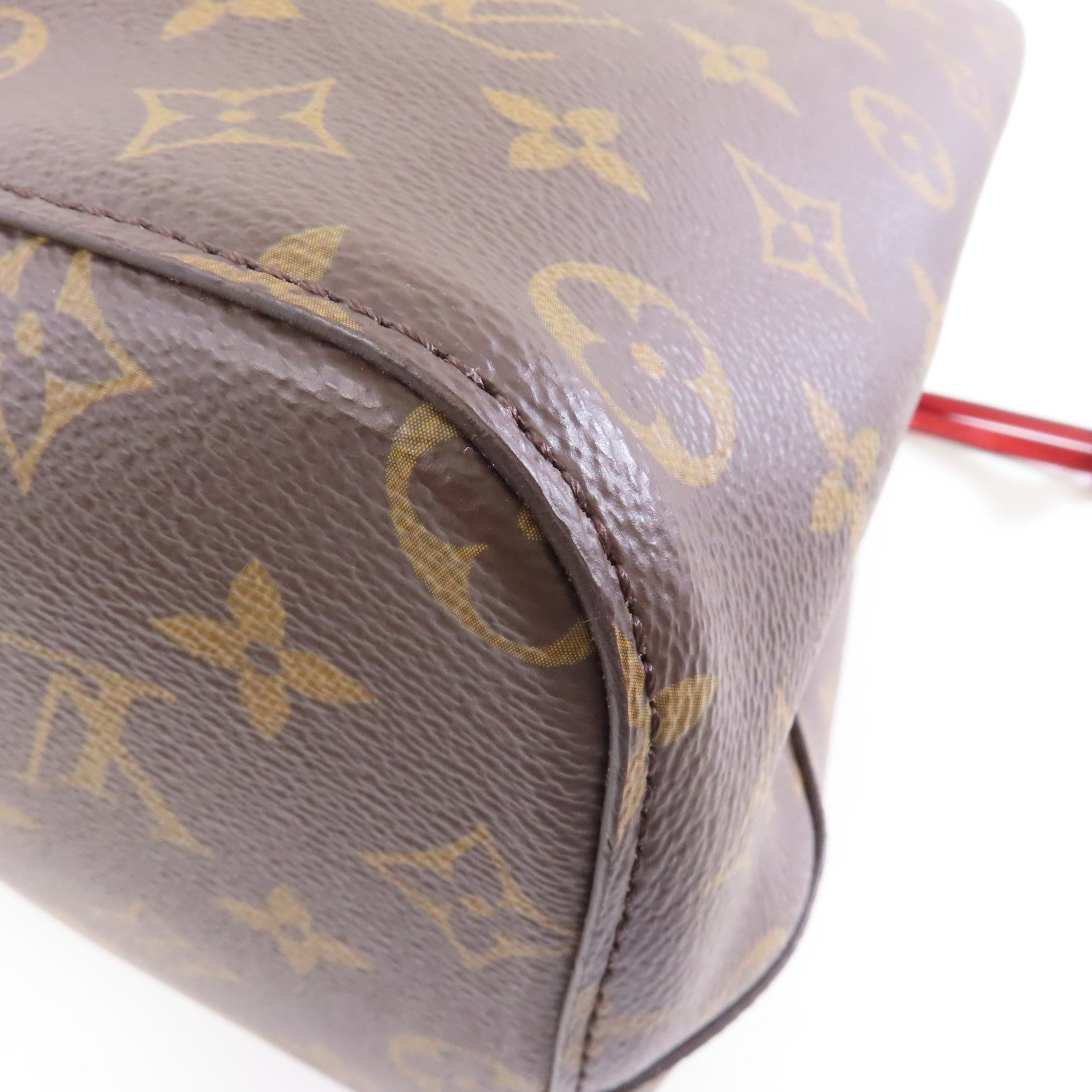 LOUIS VUITTON Monogram Neo Noe MM金扣肩背袋紅色/啡色