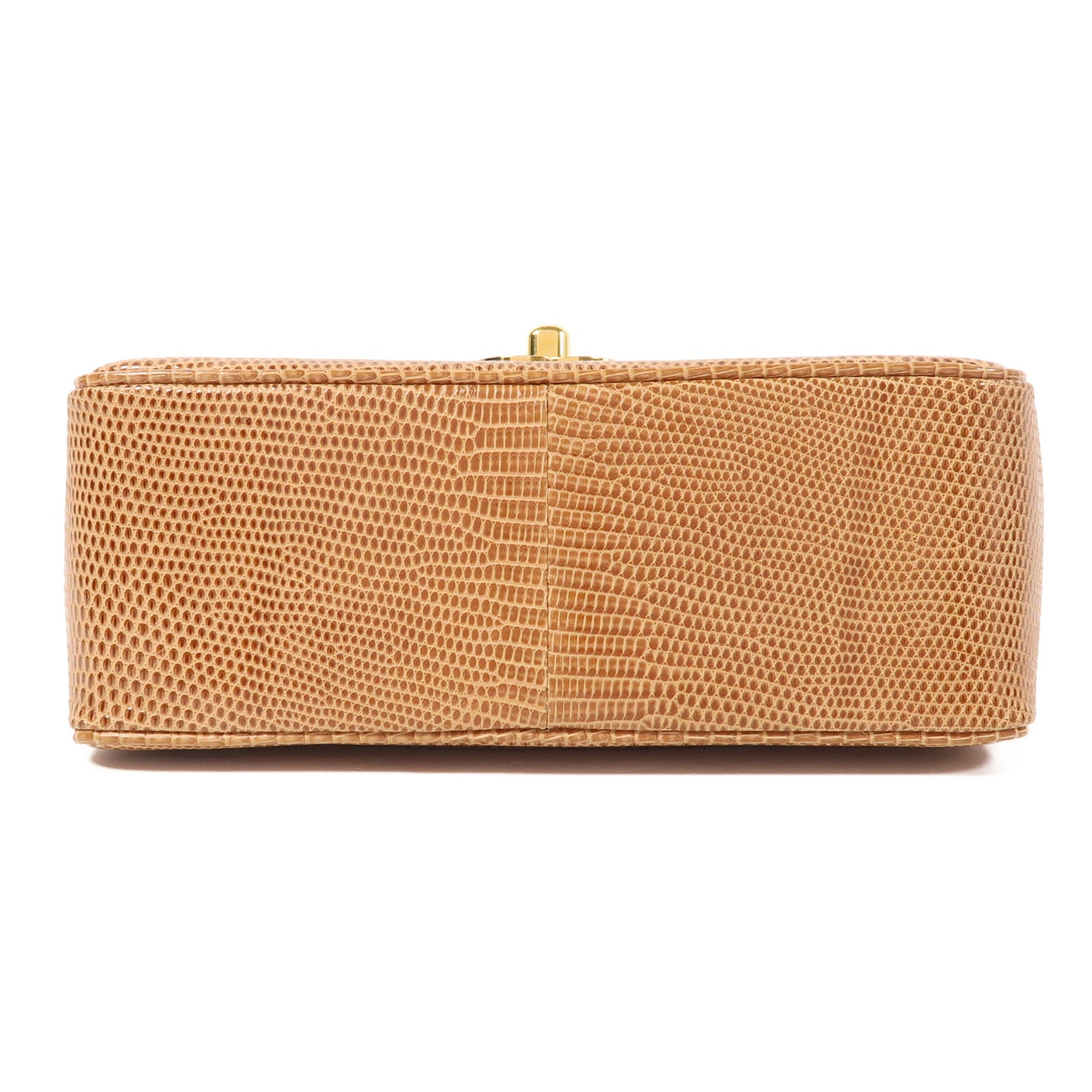 CHANEL 蜥蝪皮革Mini Classic 17金扣肩背袋