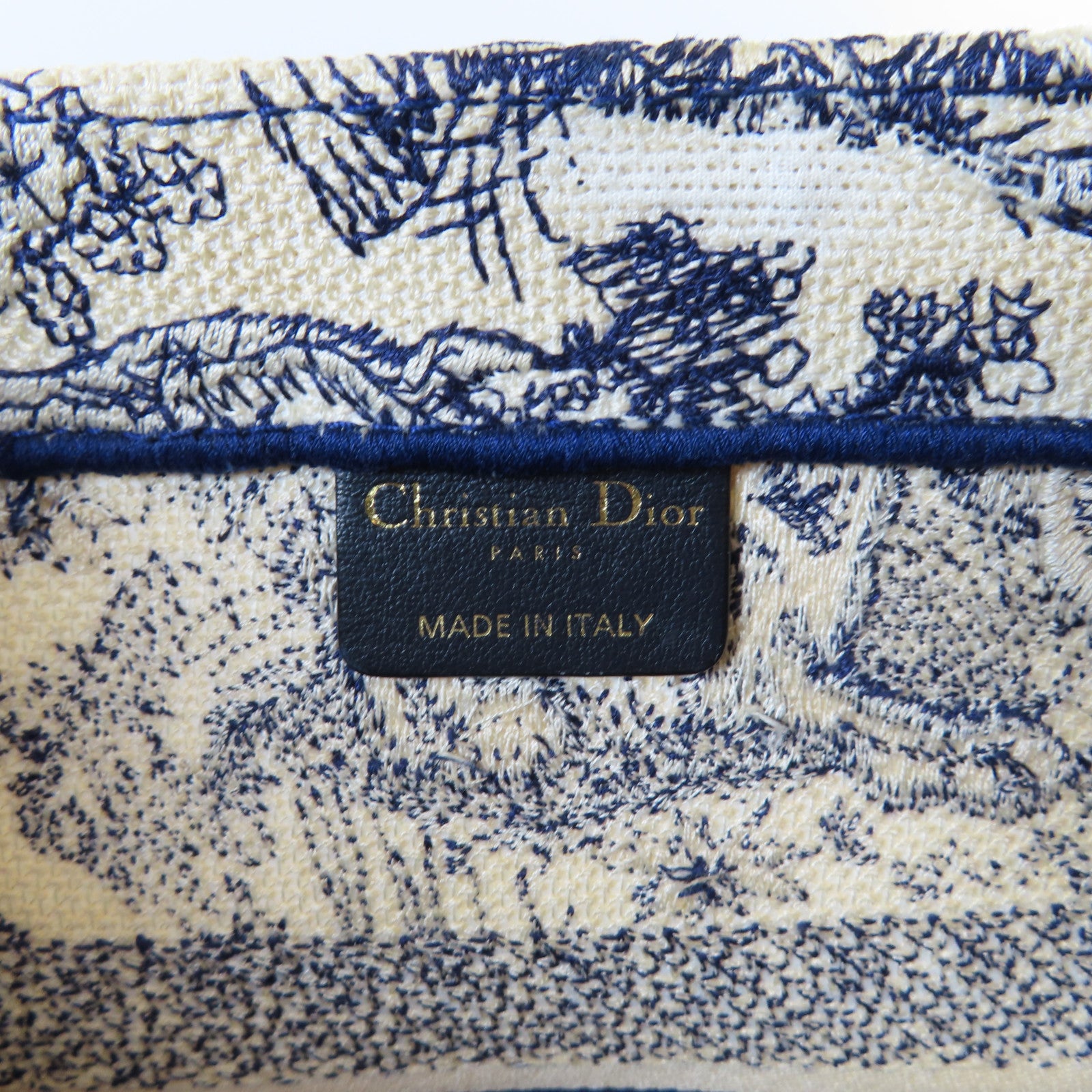 Dior 【激減優惠】帆布Book Tote Bag肩背袋藍色/白色