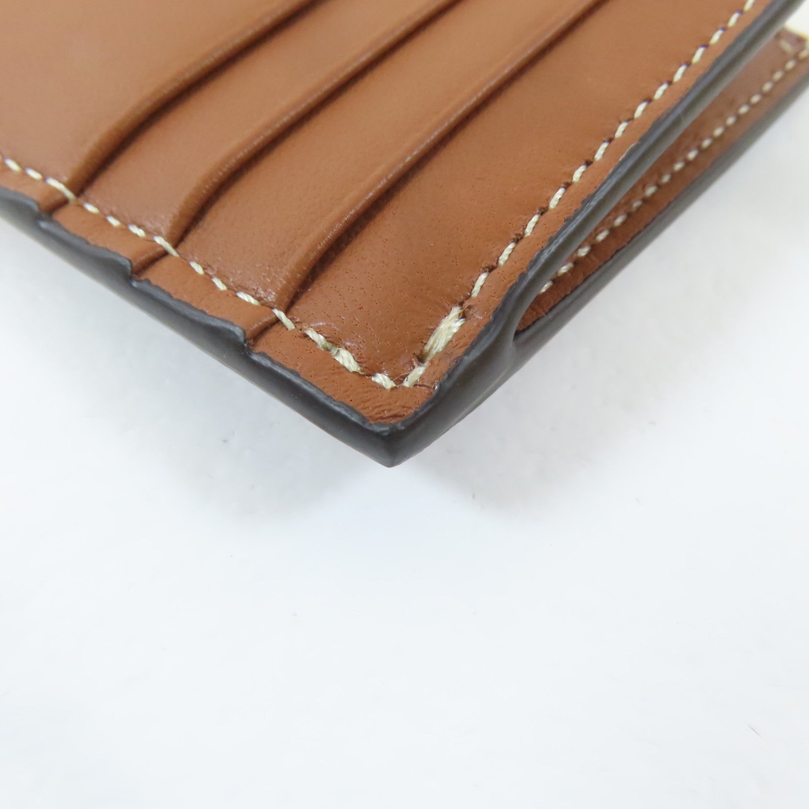 CELINE 羊皮皮革Card Case金扣卡片套啡色