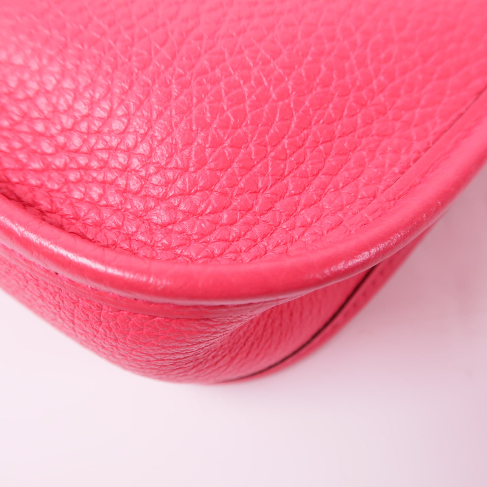 HERMES Clemence皮革Evelyne 16 Amazone銀扣肩背袋Rose Extreme