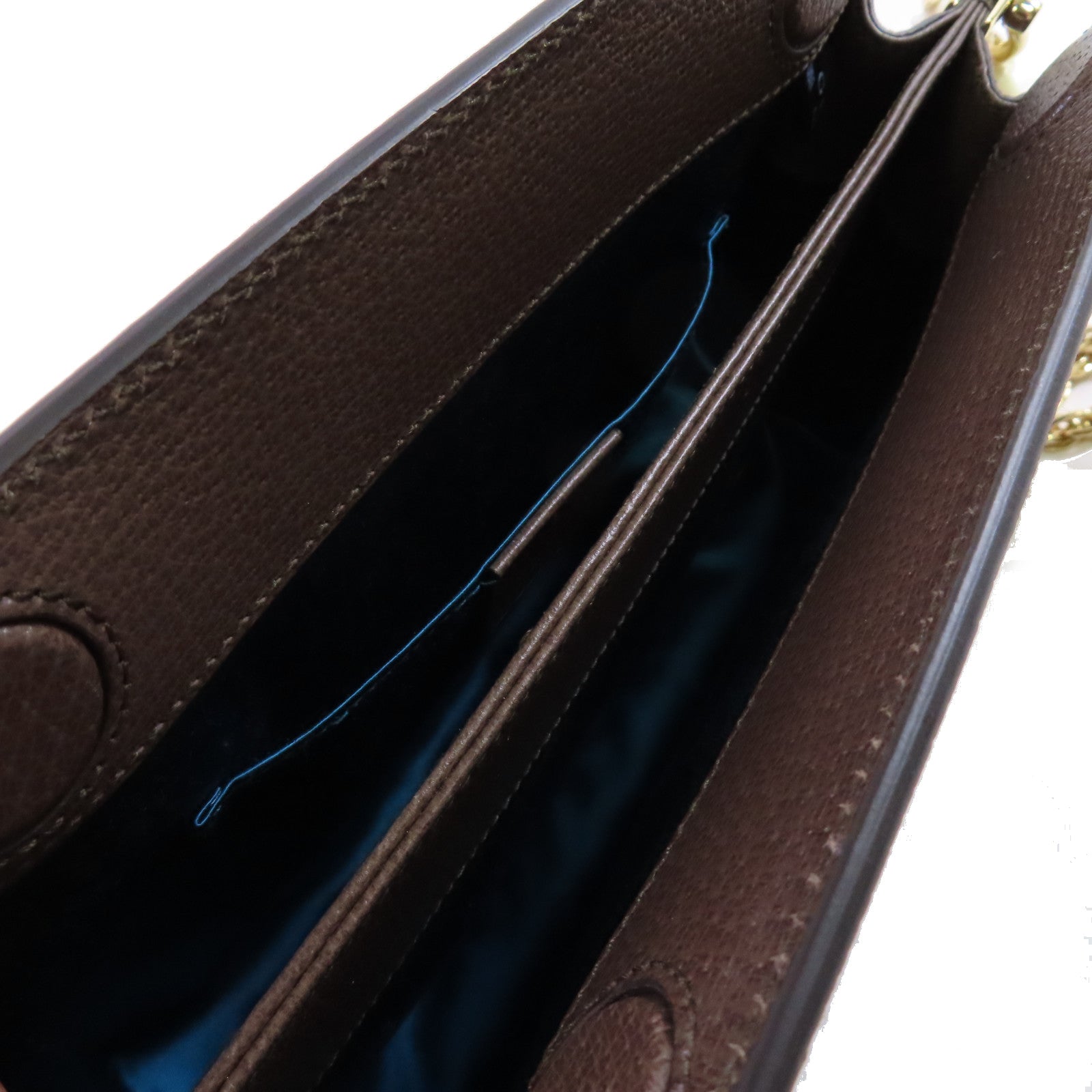 GUCCI 塗層帆布GG Supereme Shoulder Bag金扣肩背袋啡色