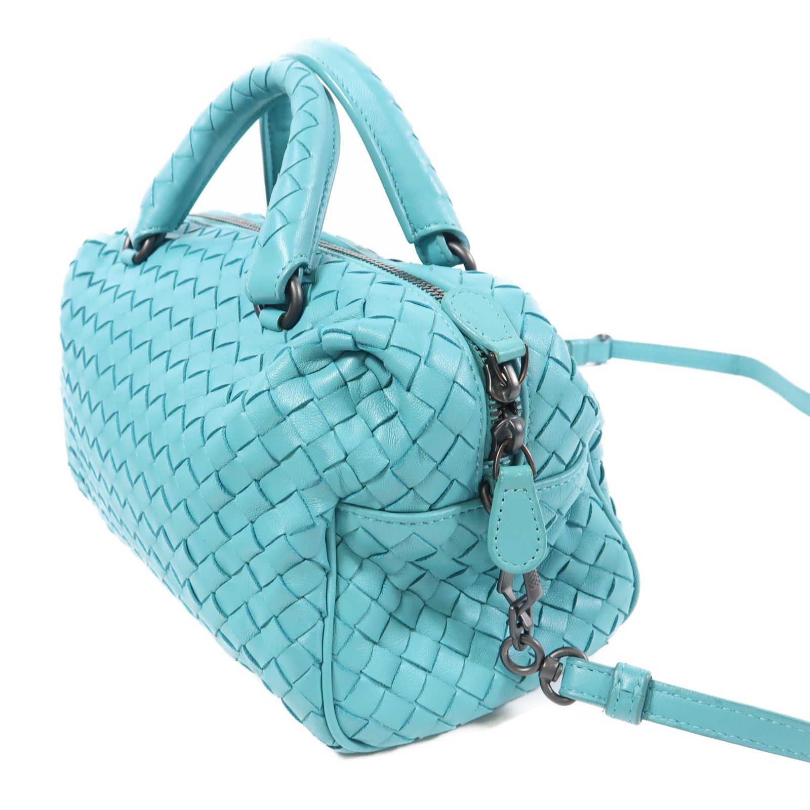 BOTTEGA VENETA 牛皮皮革2 Way Shoulder黑扣手挽肩背兩用袋