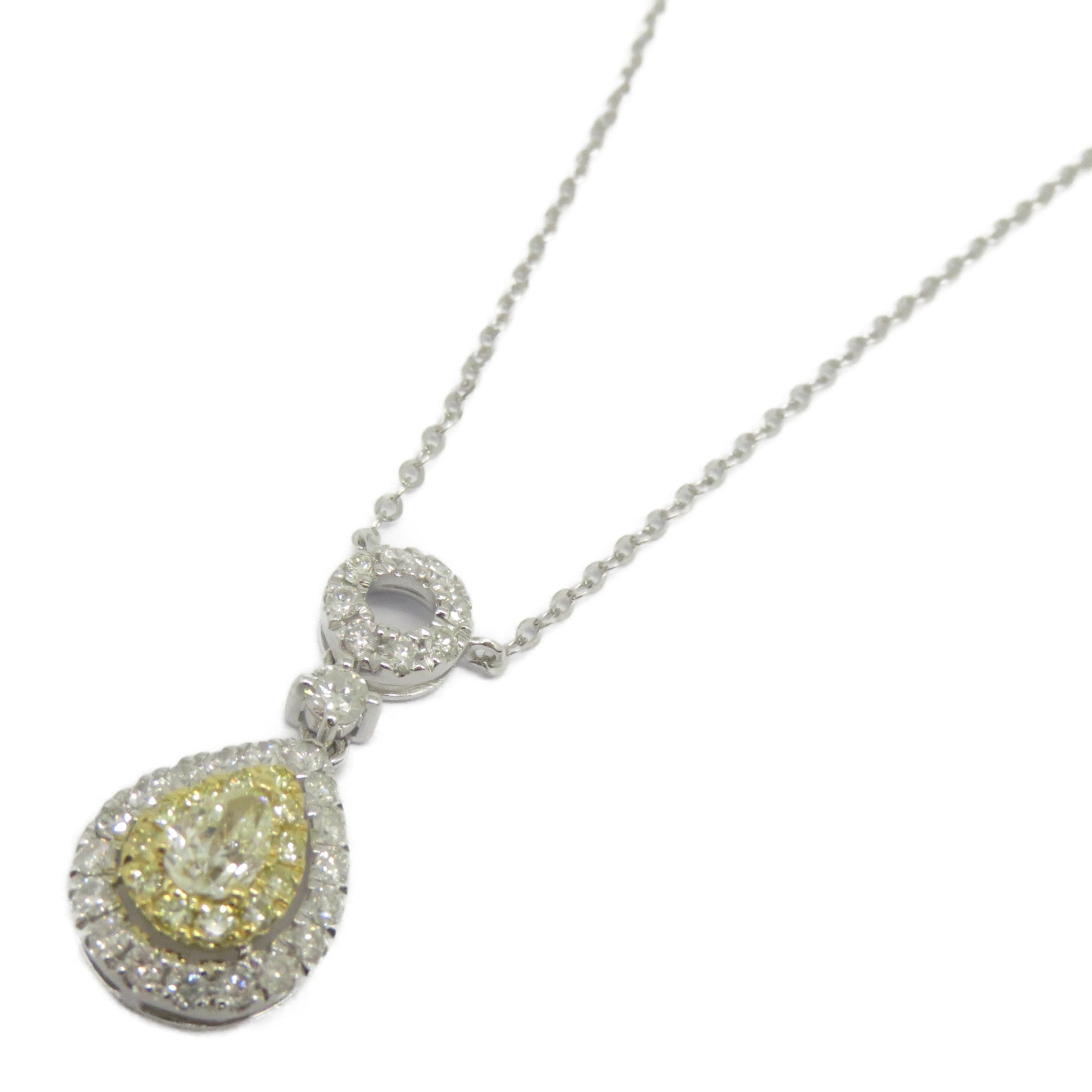JEWELRY 【激減優惠】18K黃金/白金Diamond Necklace 0.23ct/0.43ct鑽石項鍊