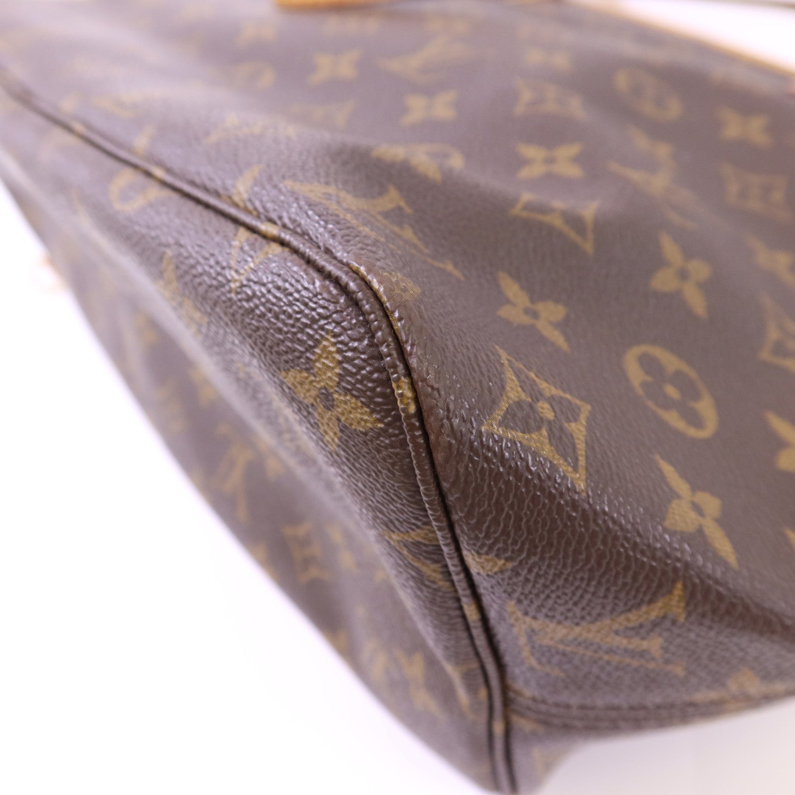 LOUIS VUITTON Monogram Neverfull MM金扣手挽袋