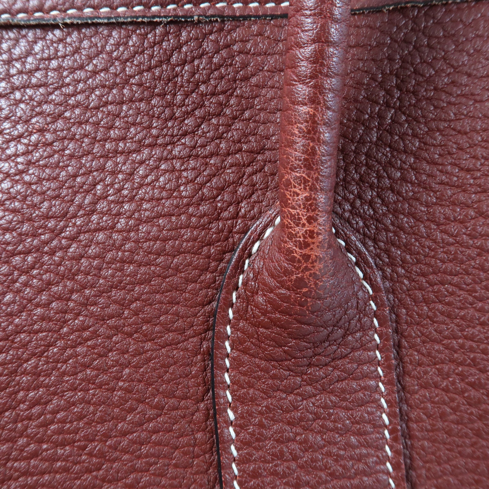 HERMES Negonda皮革Garden Party PM銀扣手挽袋Rouge H
