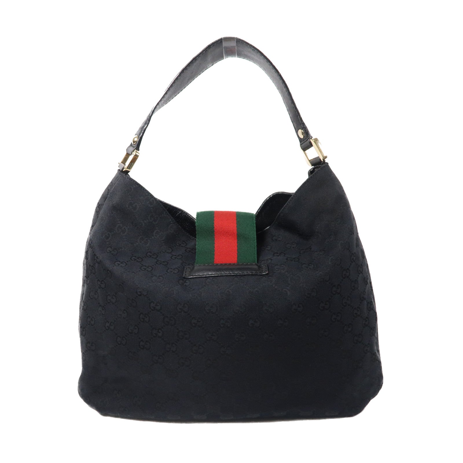 GUCCI 帆布Shoulder Bag金扣肩背袋黑色