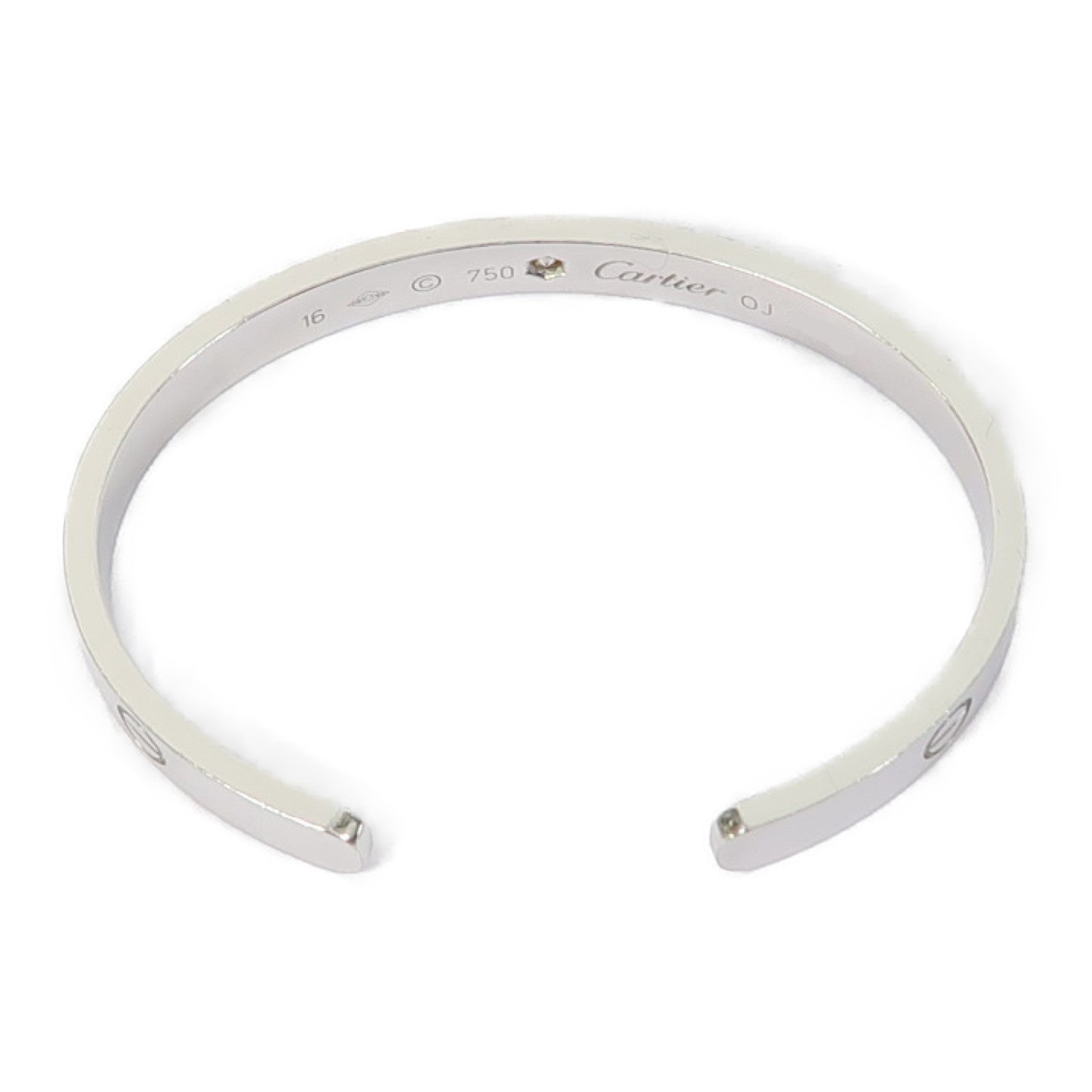 CARTIER 18K白金Love Bracelet 1 Diamond手鐲#16
