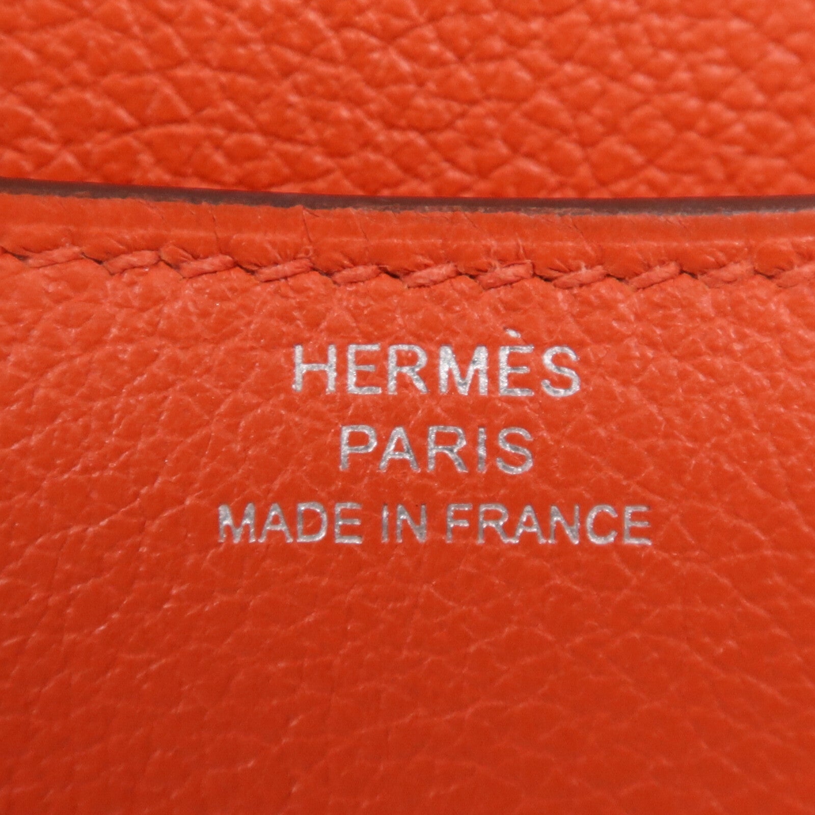 HERMES Evercolor皮革Constance Mini銀扣肩背袋Capucine