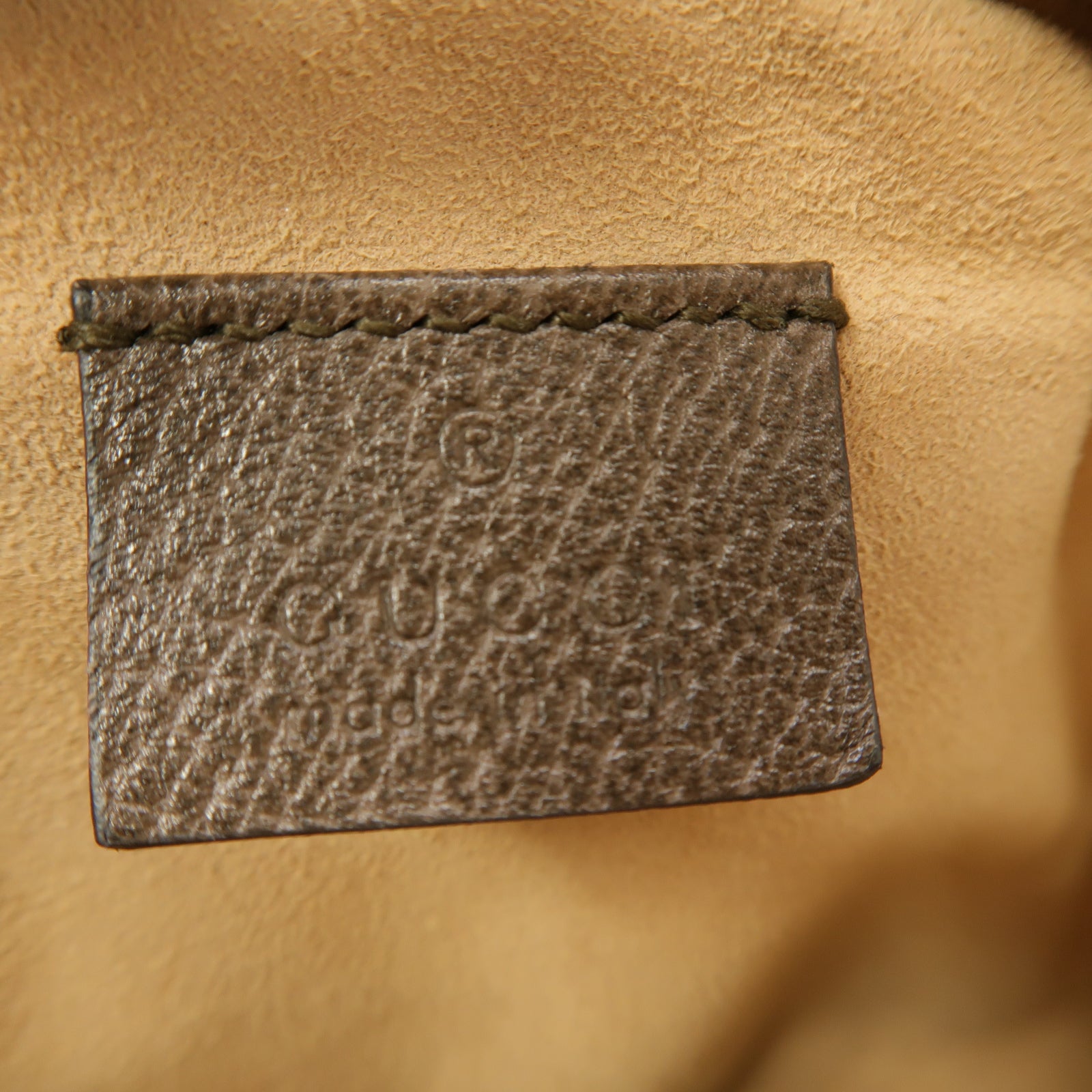 GUCCI 塗層帆布Ophidia GG Mini Shoulder Bag金扣鏈帶肩背袋棕色