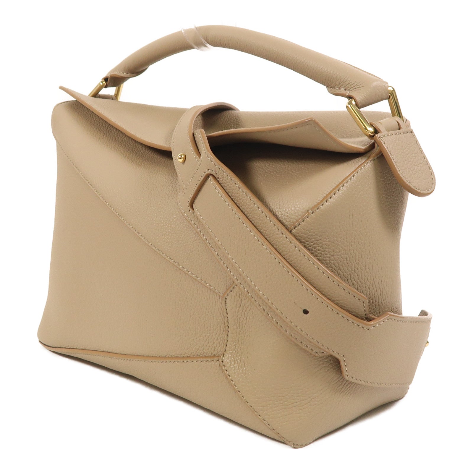 LOEWE 牛皮皮革Puzzle Medium金扣手挽肩背兩用袋