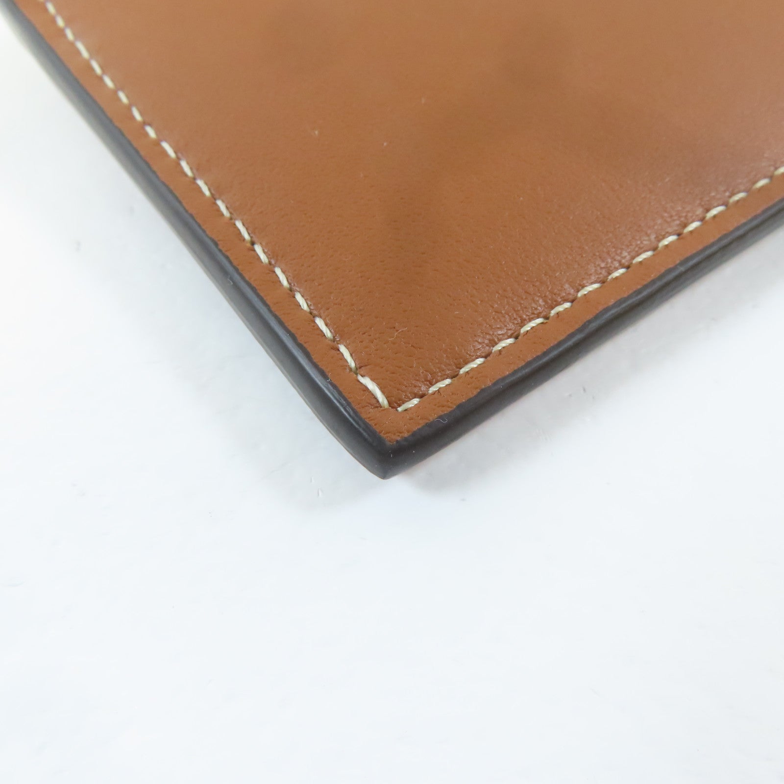 CELINE 羊皮皮革Card Case金扣卡片套啡色