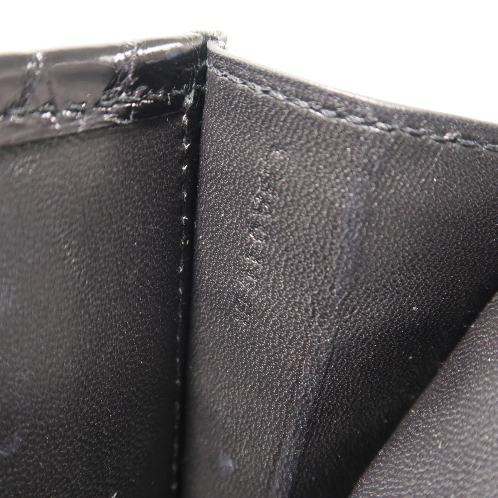 HERMES Croco Niloticus皮革Jije手拿包黑色