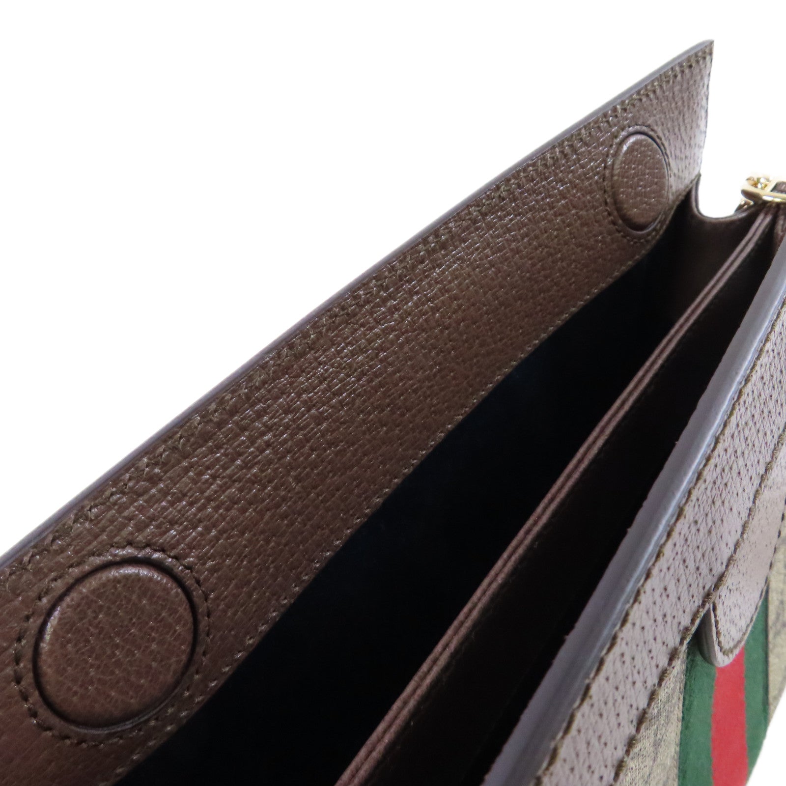 GUCCI 塗層帆布GG Supereme Shoulder Bag金扣肩背袋啡色