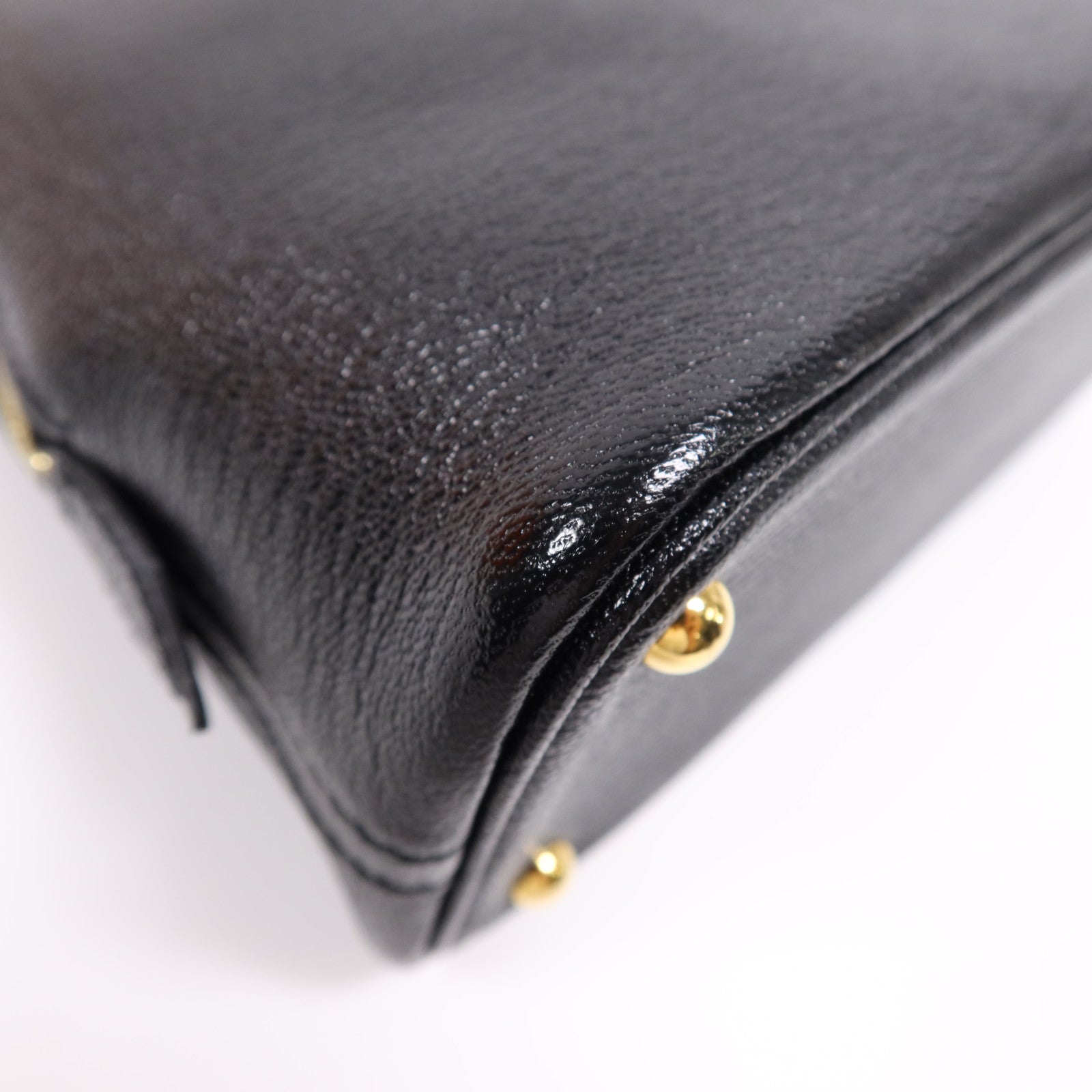 HERMES Chevre皮革Mini Bolide 1923金扣手挽肩背兩用袋Noir