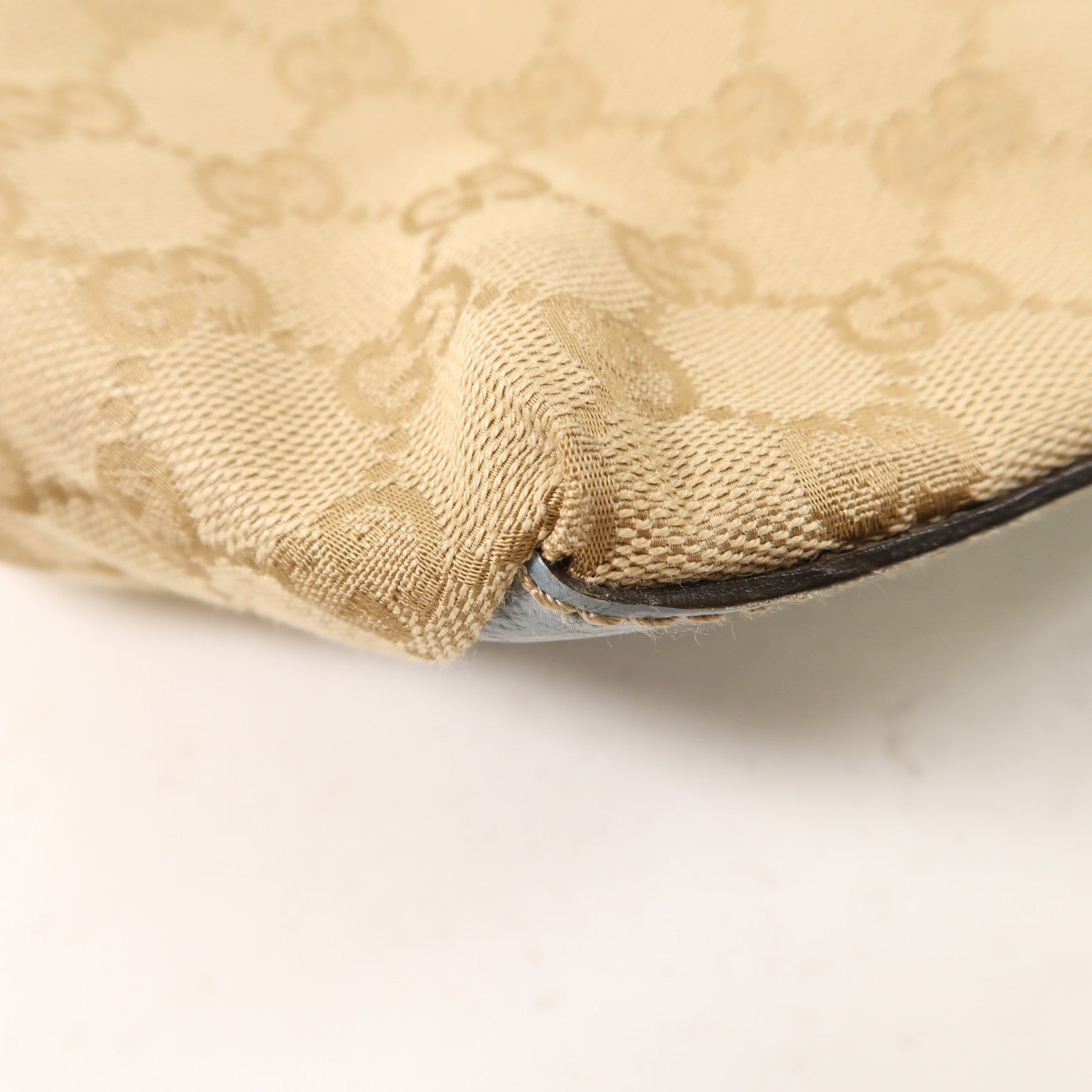 GUCCI 帆布Shoulder Bag肩背袋棕色