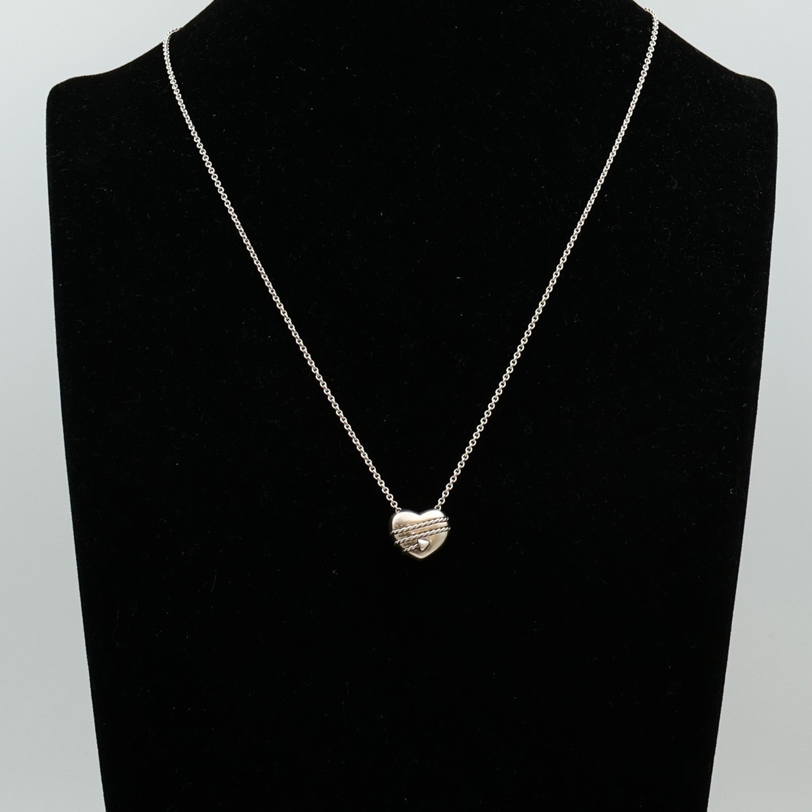 TIFFANY＆CO 925純銀Heart Necklace項鍊