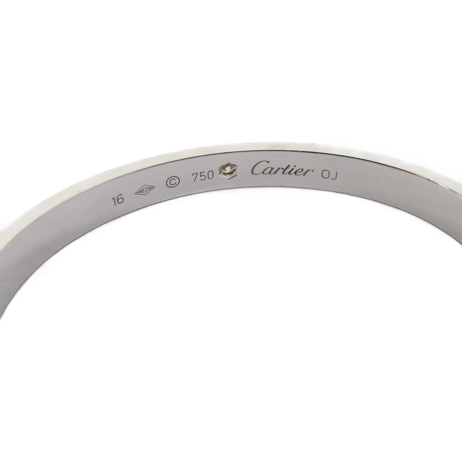 CARTIER 18K白金Love Bracelet 1 Diamond手鐲#16