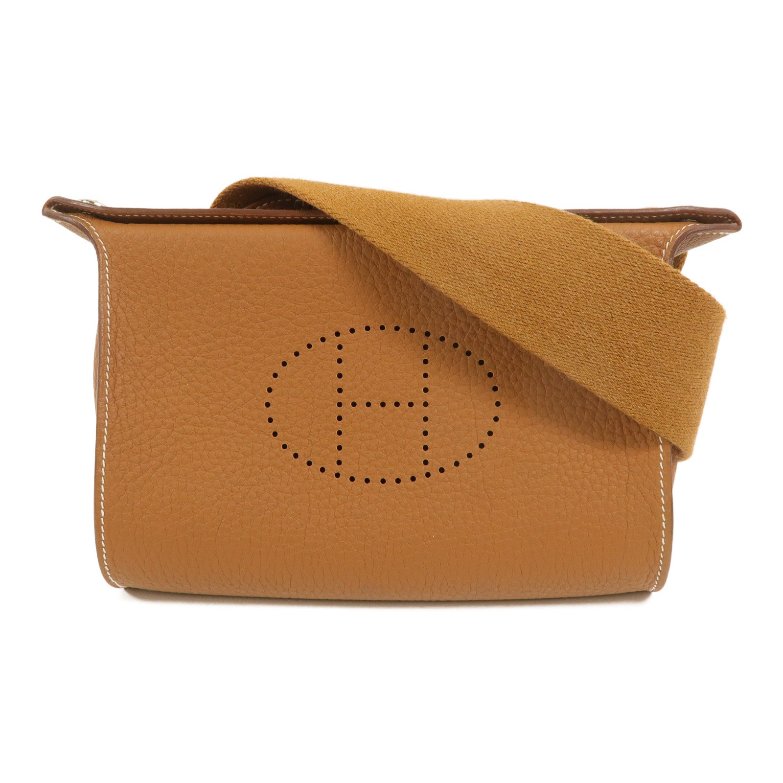 HERMES Togo皮革Videpoches肩背袋Gold