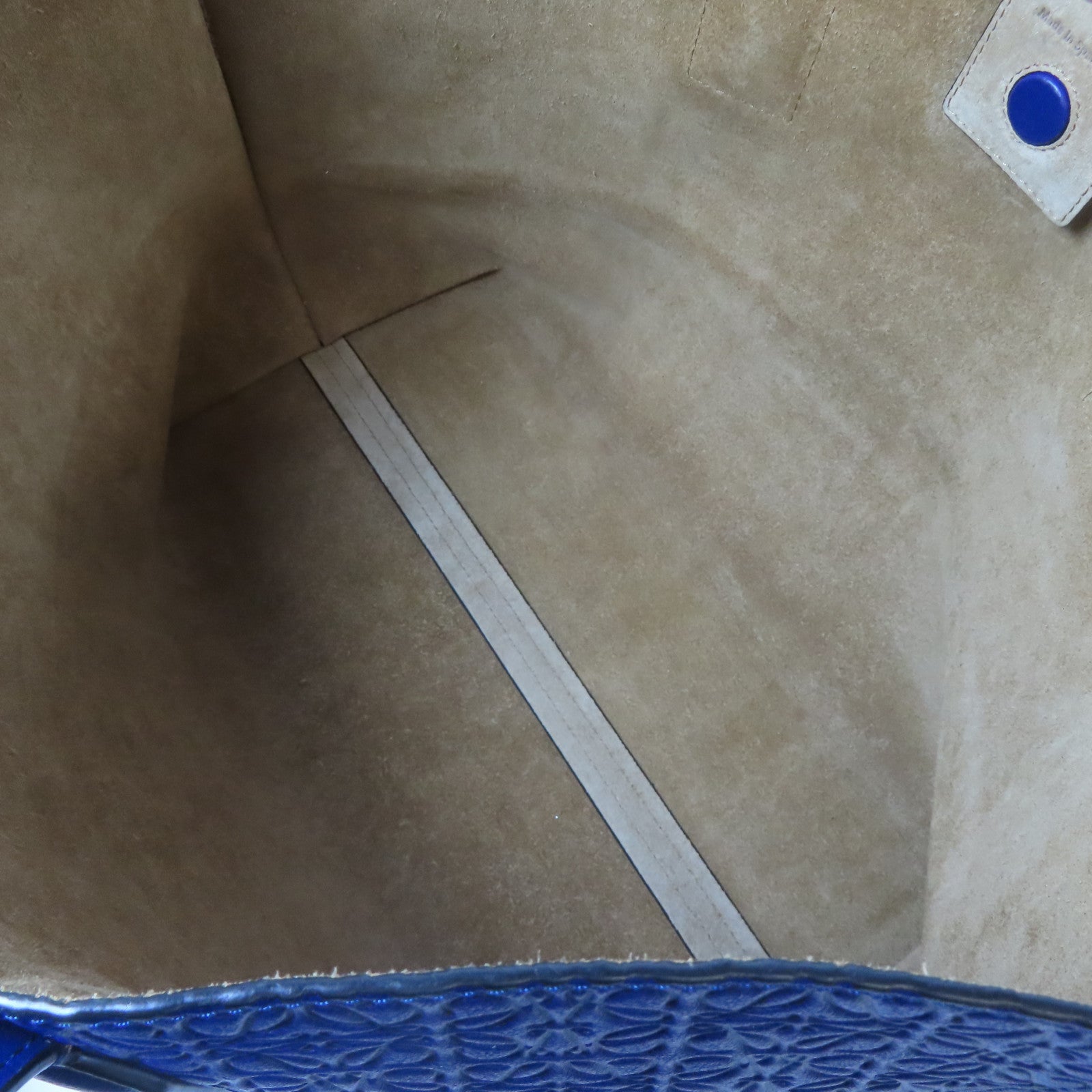 LOEWE 牛皮皮革Tote Bag手挽袋藍色