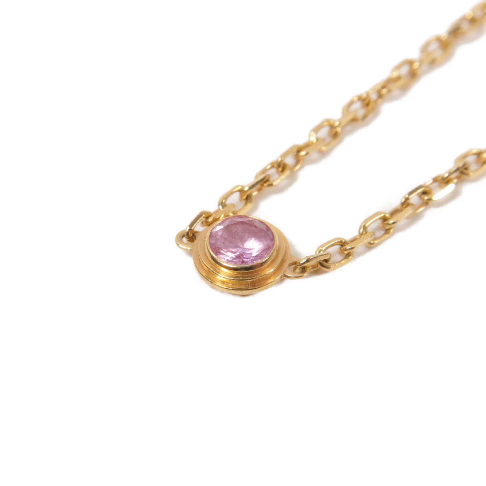 CARTIER 18K黃金Saphirs De手鏈粉紅色