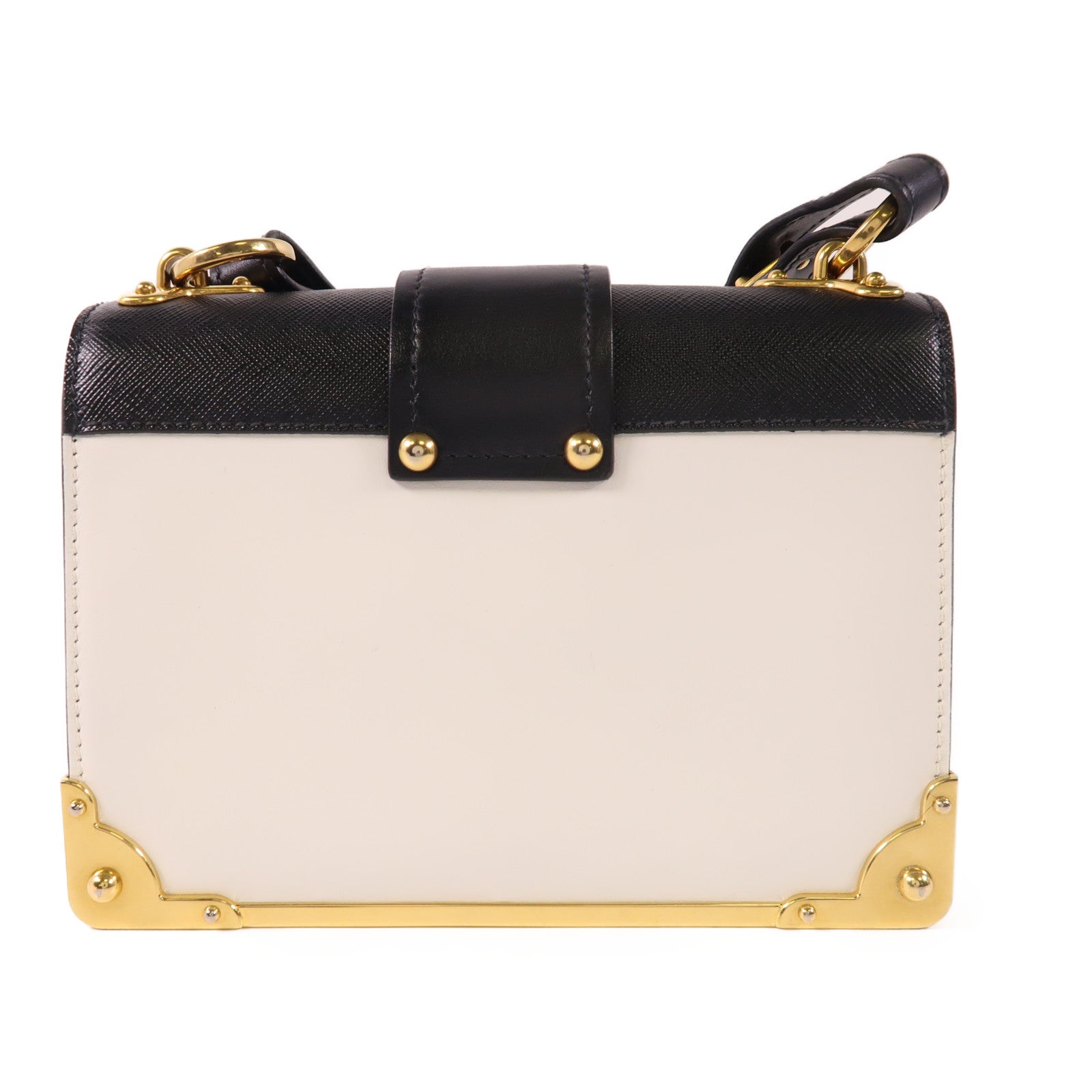 PRADA 皮革Cahier金扣肩背袋