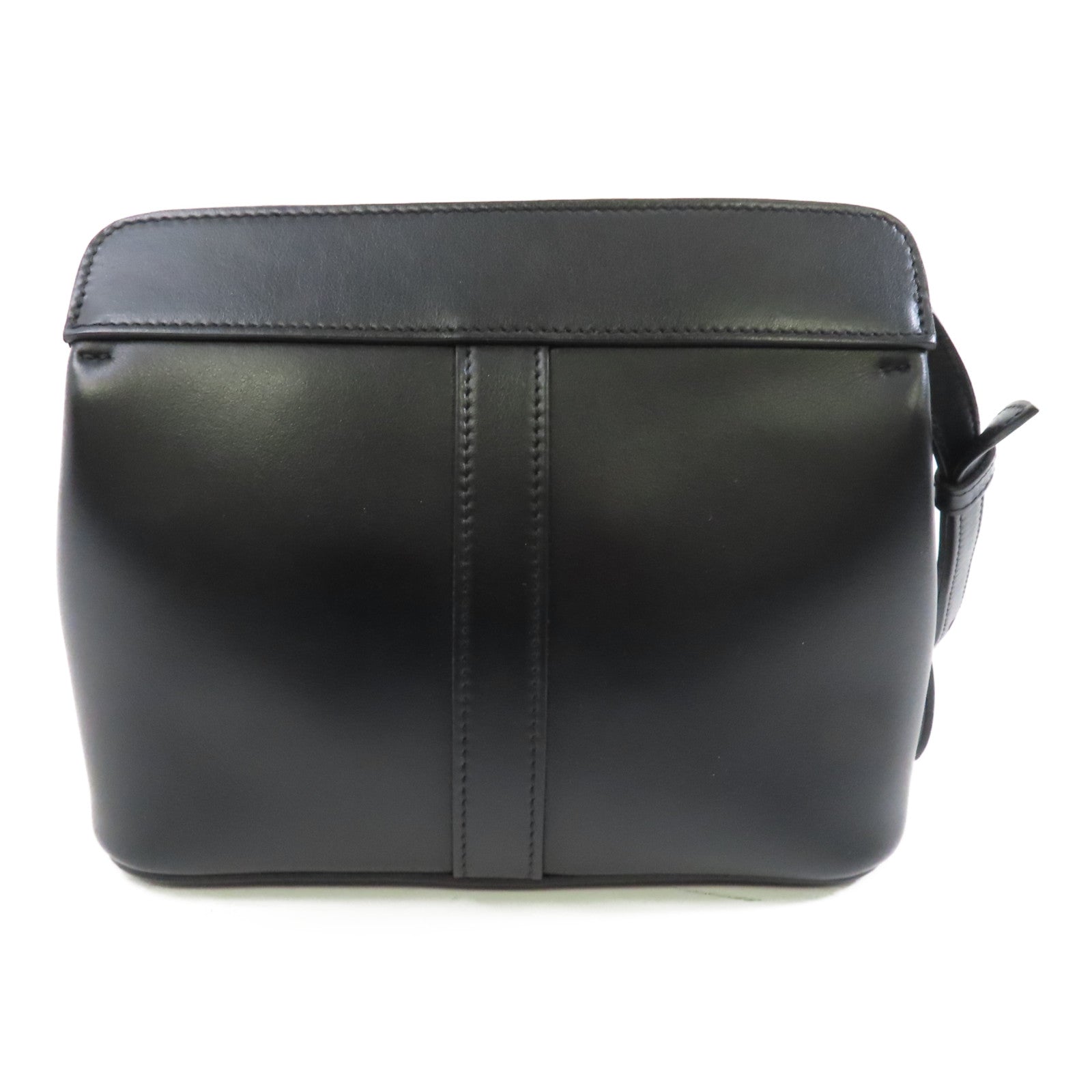 CELINE 牛皮皮革Teen Cabas金扣肩背袋黑色