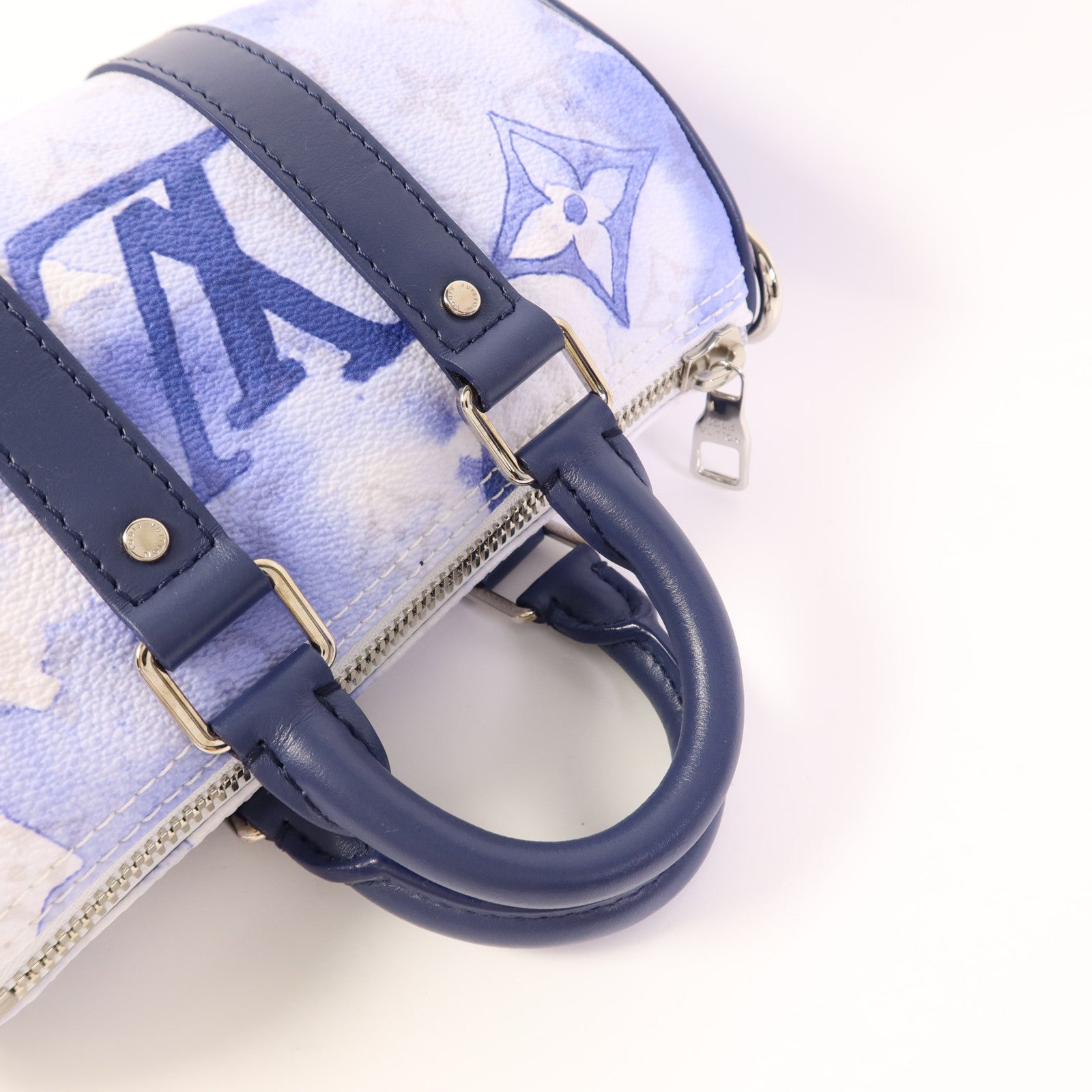 LOUIS VUITTON Watercolor Monogram Keepall XS銀扣手挽肩背兩用袋
